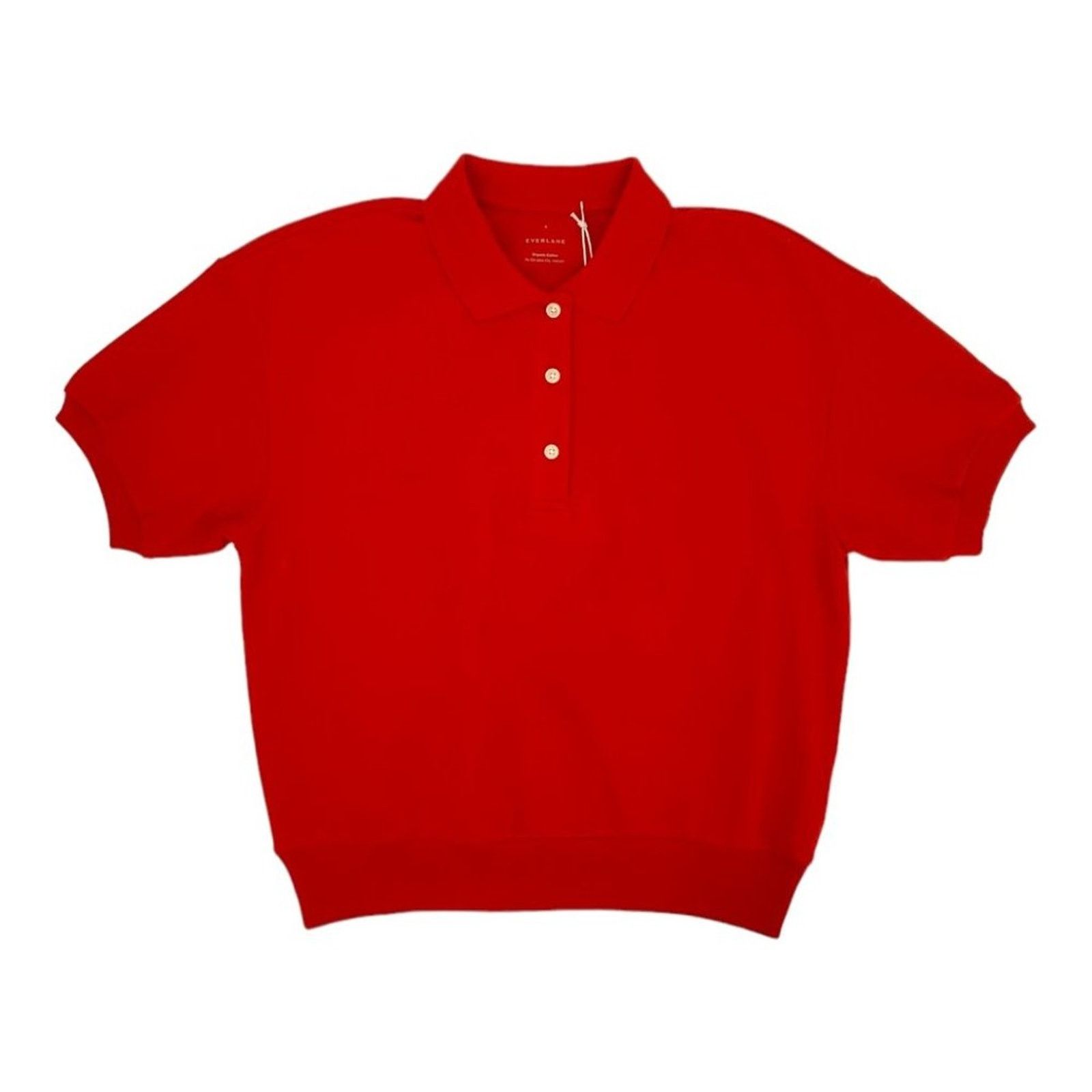 Everlane Everlane The Oversized Polo Red Size Small NWT $55 MSRP Size S / US 4 / IT 40 - 2 Thumbnail