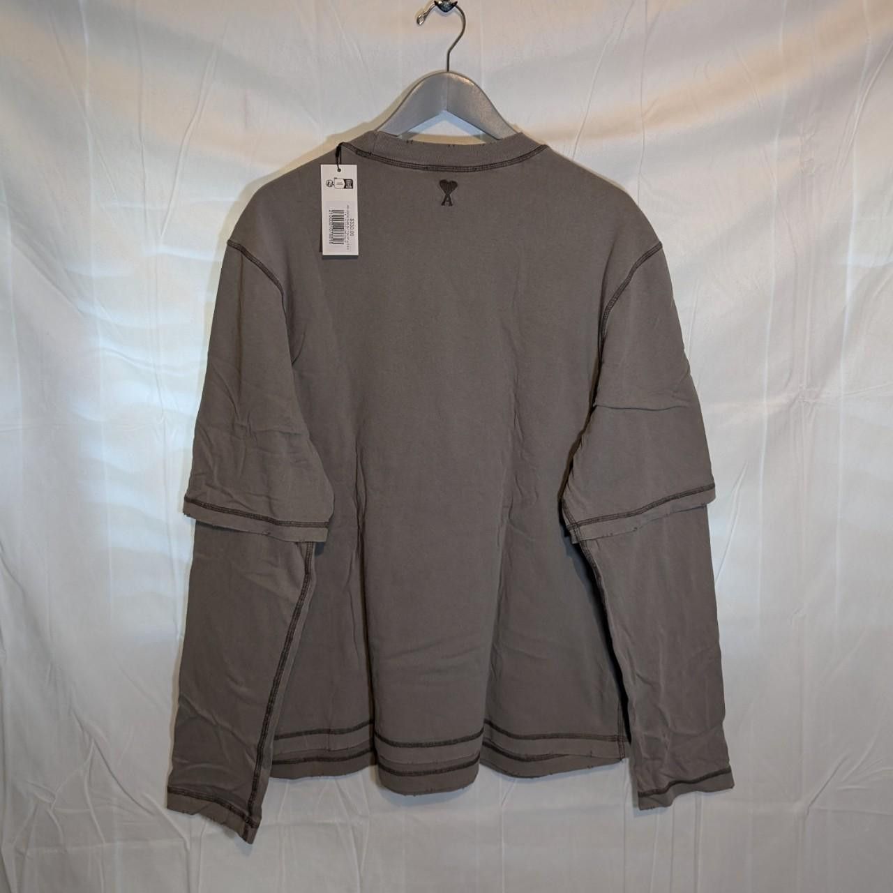 AMI ami Fade Out Distressed Double Layered Long Sleeve Tee Size US M / EU 48-50 / 2 - 2 Thumbnail