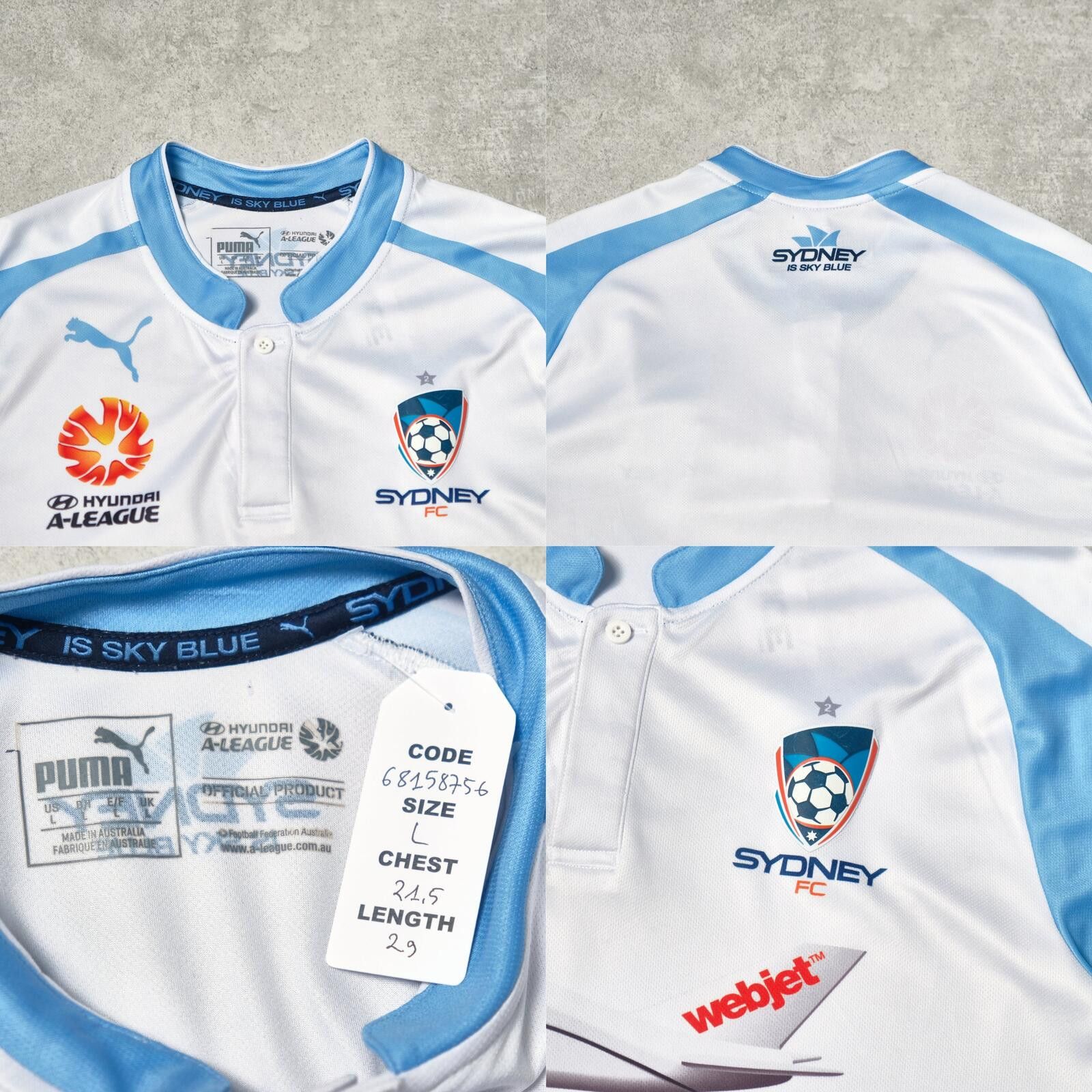 Puma 2015/16 Sydney FC Away Shirt Puma (L) Size US L / EU 52-54 / 3 - 4 Thumbnail