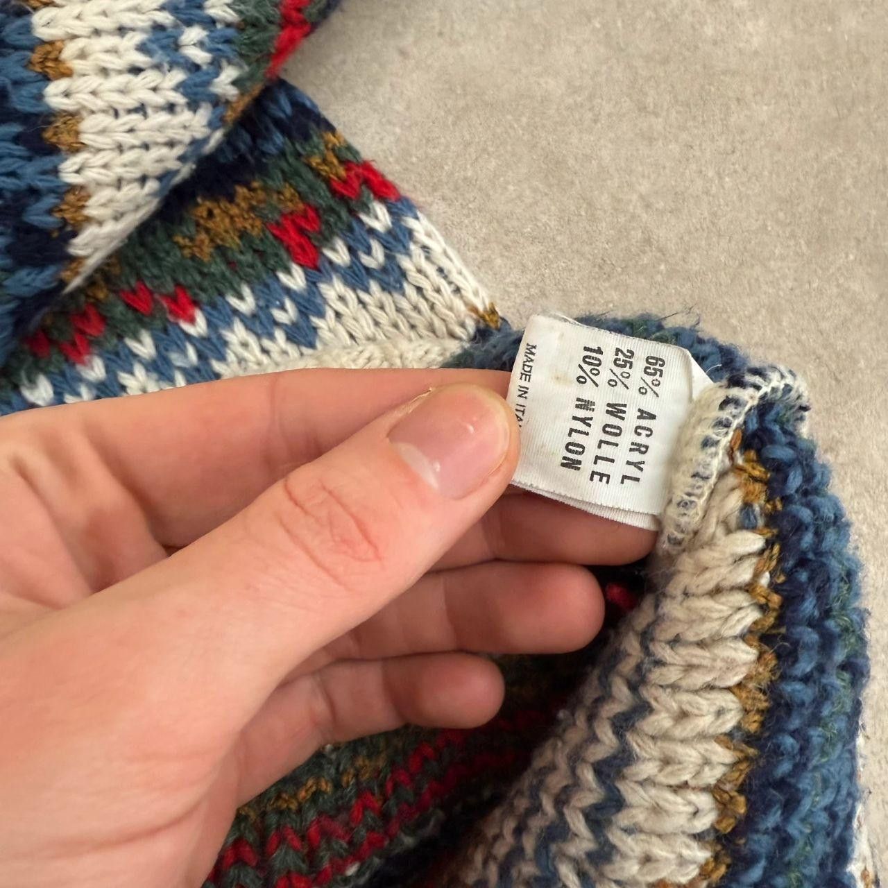Vintage Vintage 90s Wool Jumper Cable Knit Multi Colour Norway Size US M / EU 48-50 / 2 - 6 Thumbnail