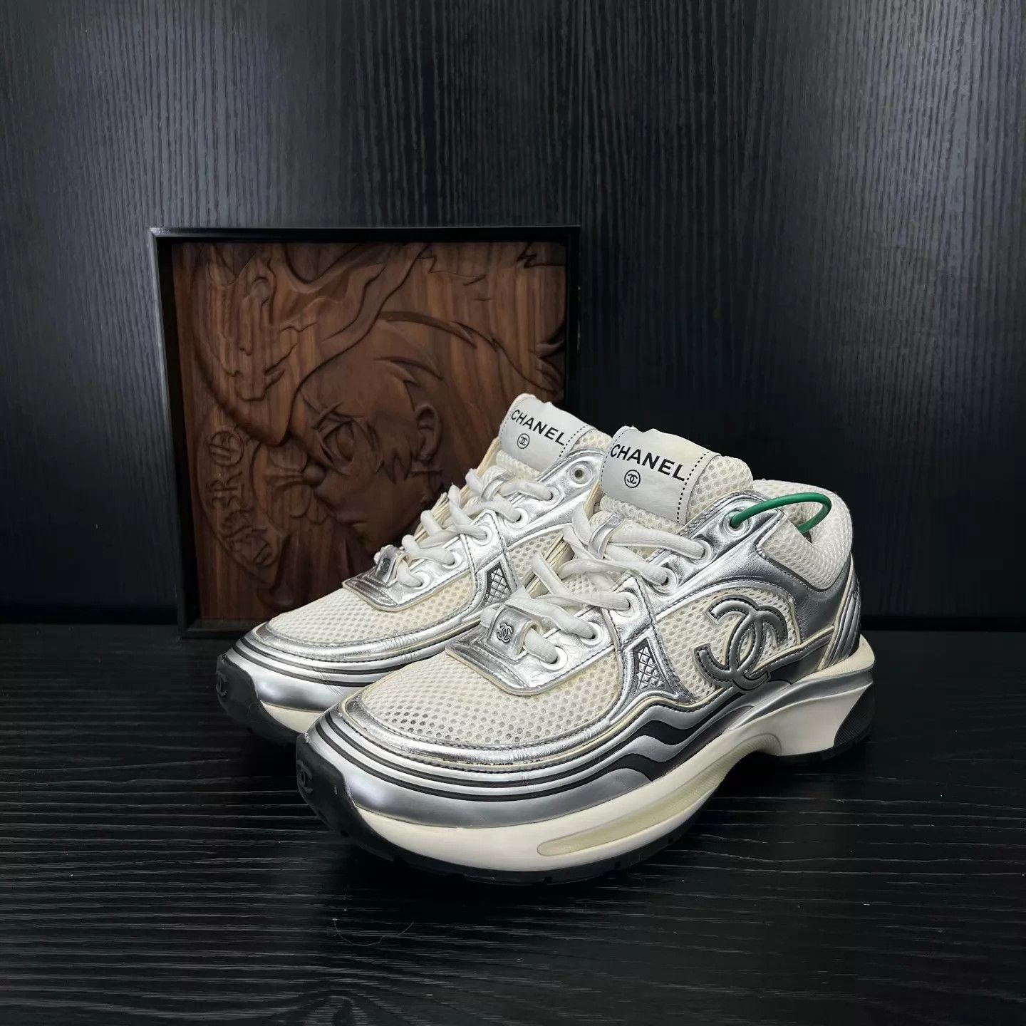 Chanel CHANEL 23c Silver Horn King Size 36.5 Size US 6 / IT 36 - 1 Thumbnail