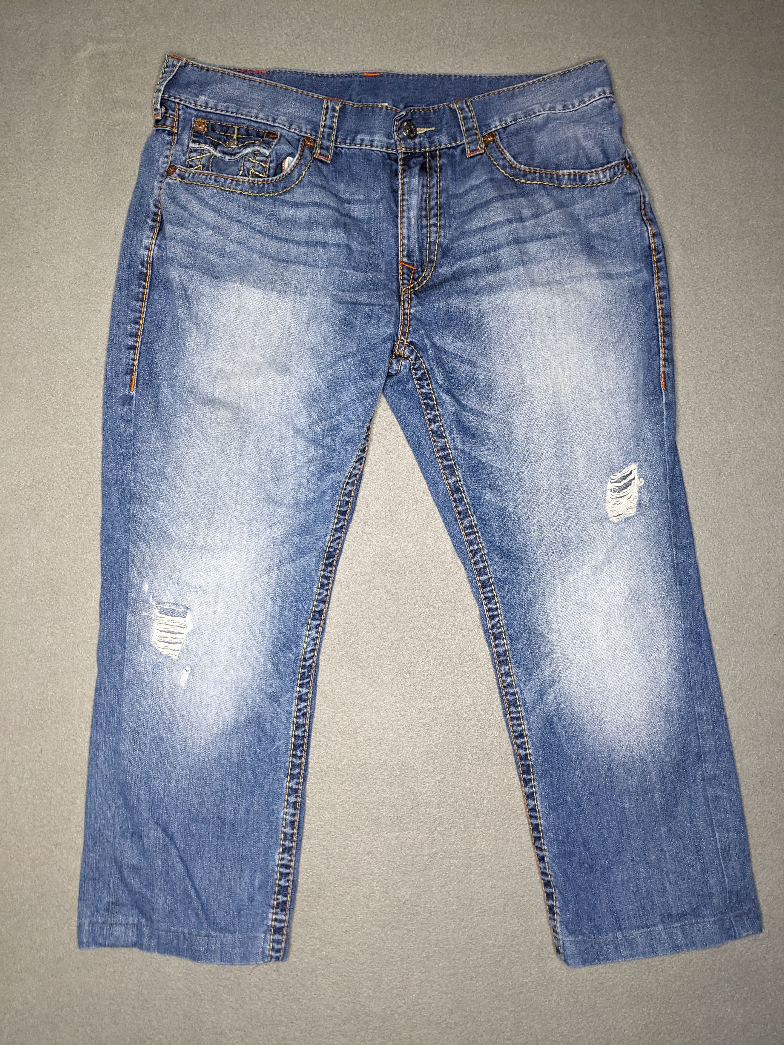 True Religion True Religion Jeans 38x27 Straight Leg Flap Pocket Big T Size US 38 / EU 54 - 1 Thumbnail