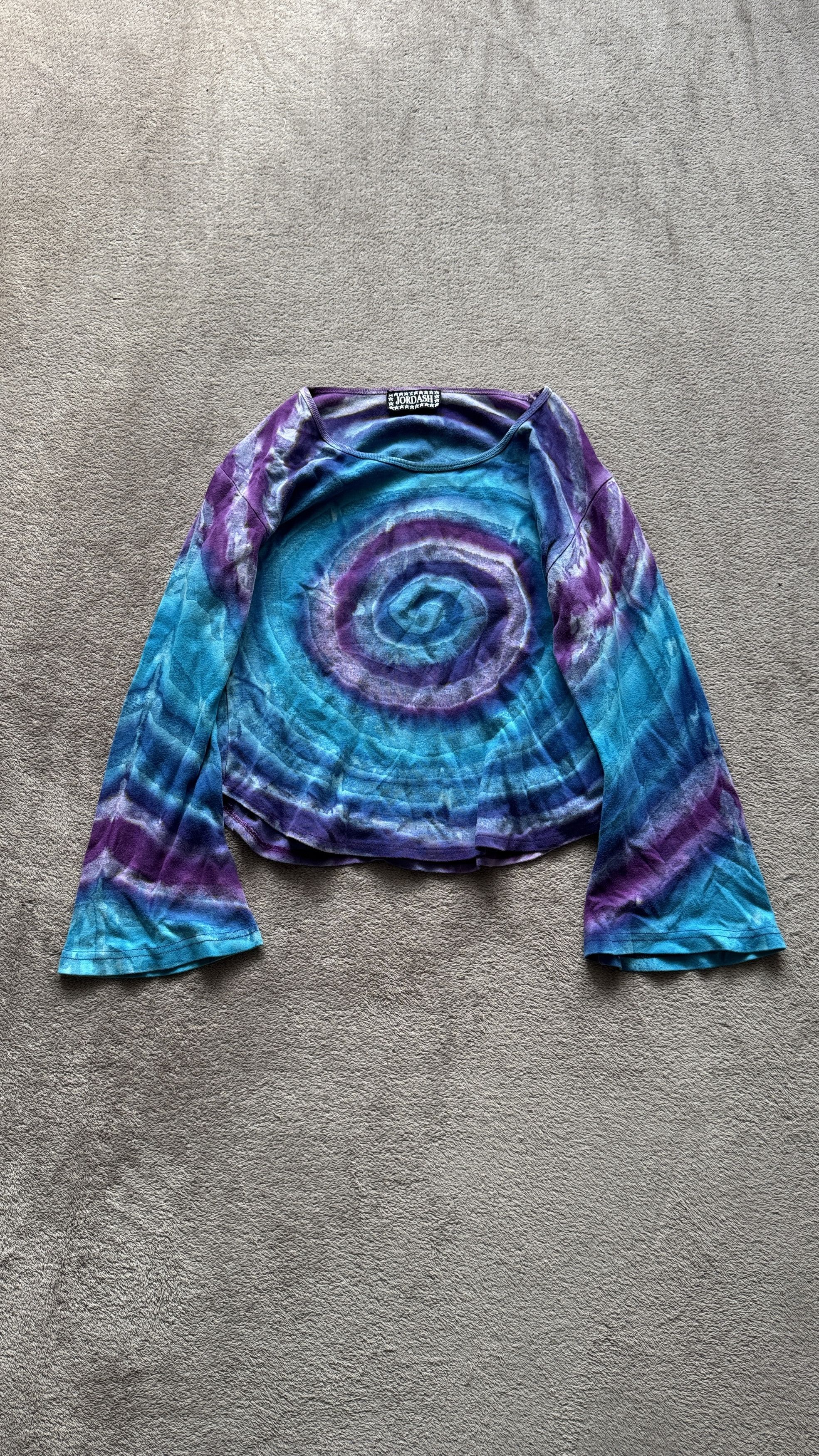 Hysteric Glamour Tie-Dye Sleeve Crop Top Psychedelic Bohemian Blue Purple Size M / US 6-8 / IT 42-44 - 1 Thumbnail