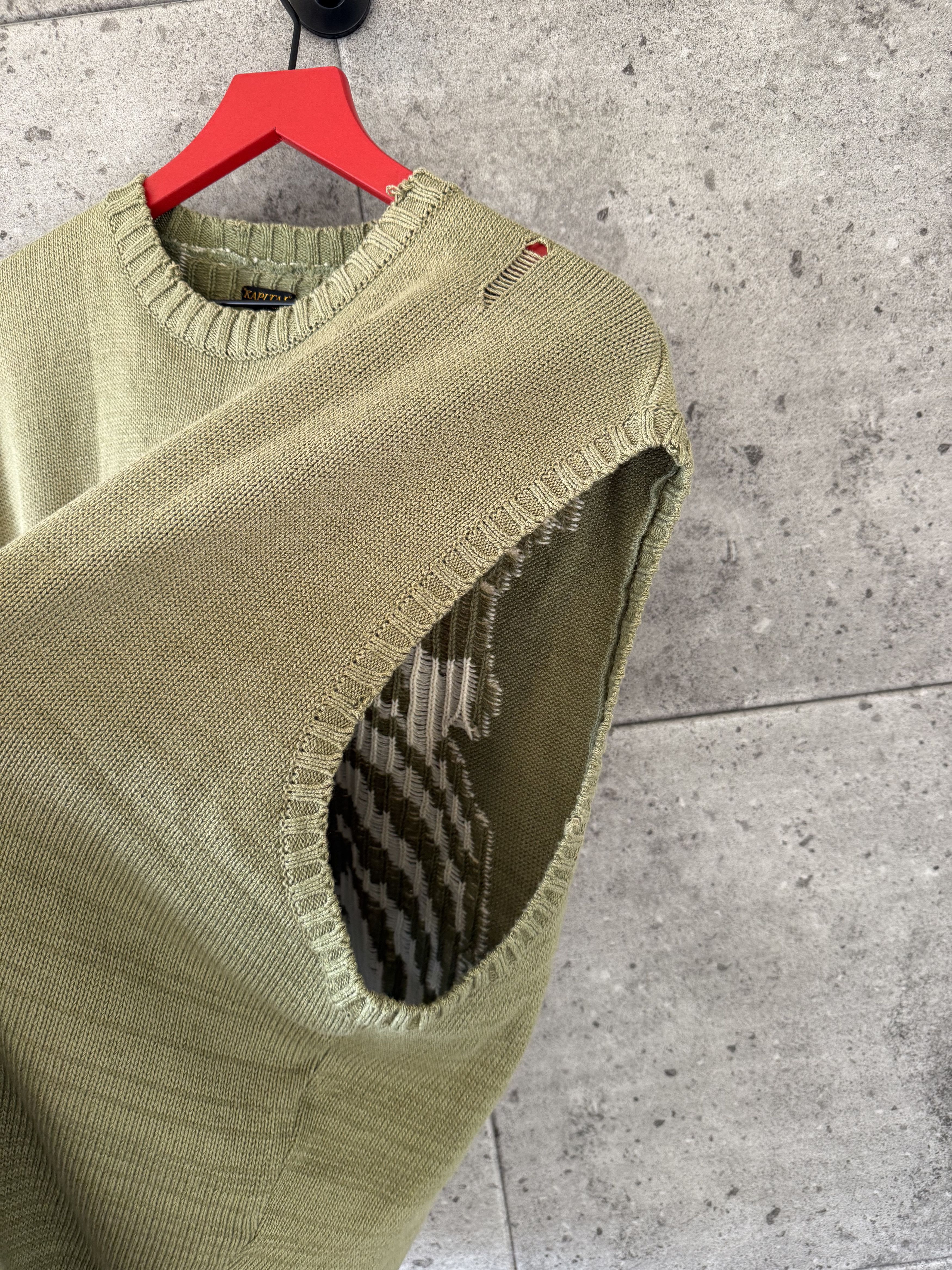 Kapital Kapital bone distressed skeleton sleeveless knit sweater Size US XXL / EU 58 / 5 - 5 Thumbnail