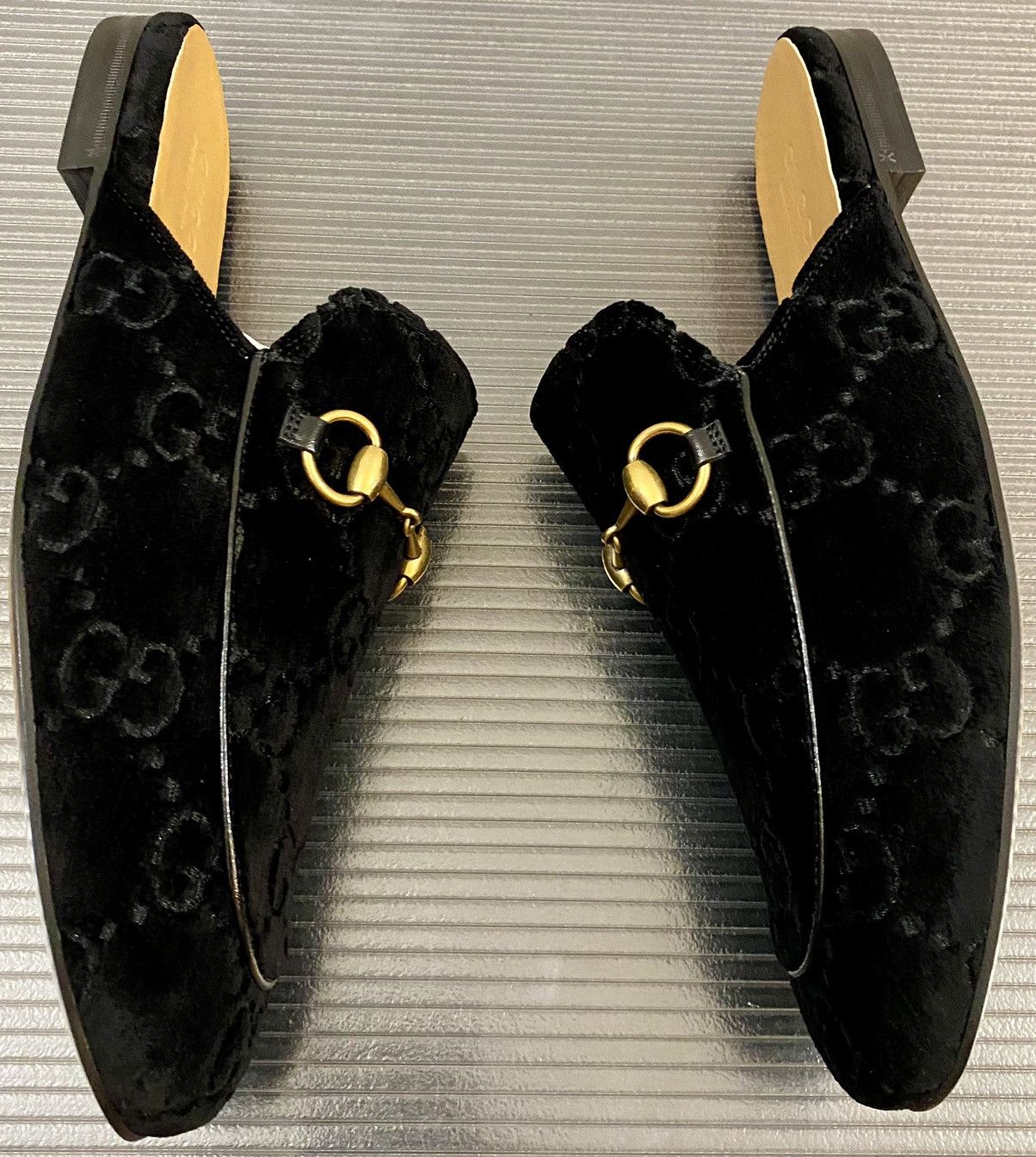 Gucci Gucci 🇮🇹 black velvet GG princetown horsebit slip on 9 US NEW Size US 9 / EU 42 - 7 Thumbnail