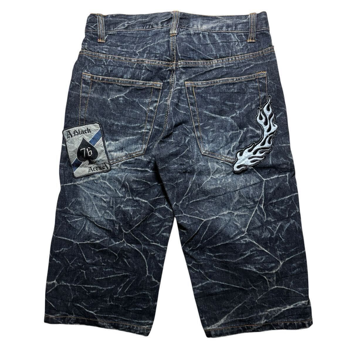 Japanese Brand VINTAGE Y2K JAPANESE PUNK DENIM SHORTS WITH BADGES Size US 30 / EU 46 - 2 Thumbnail