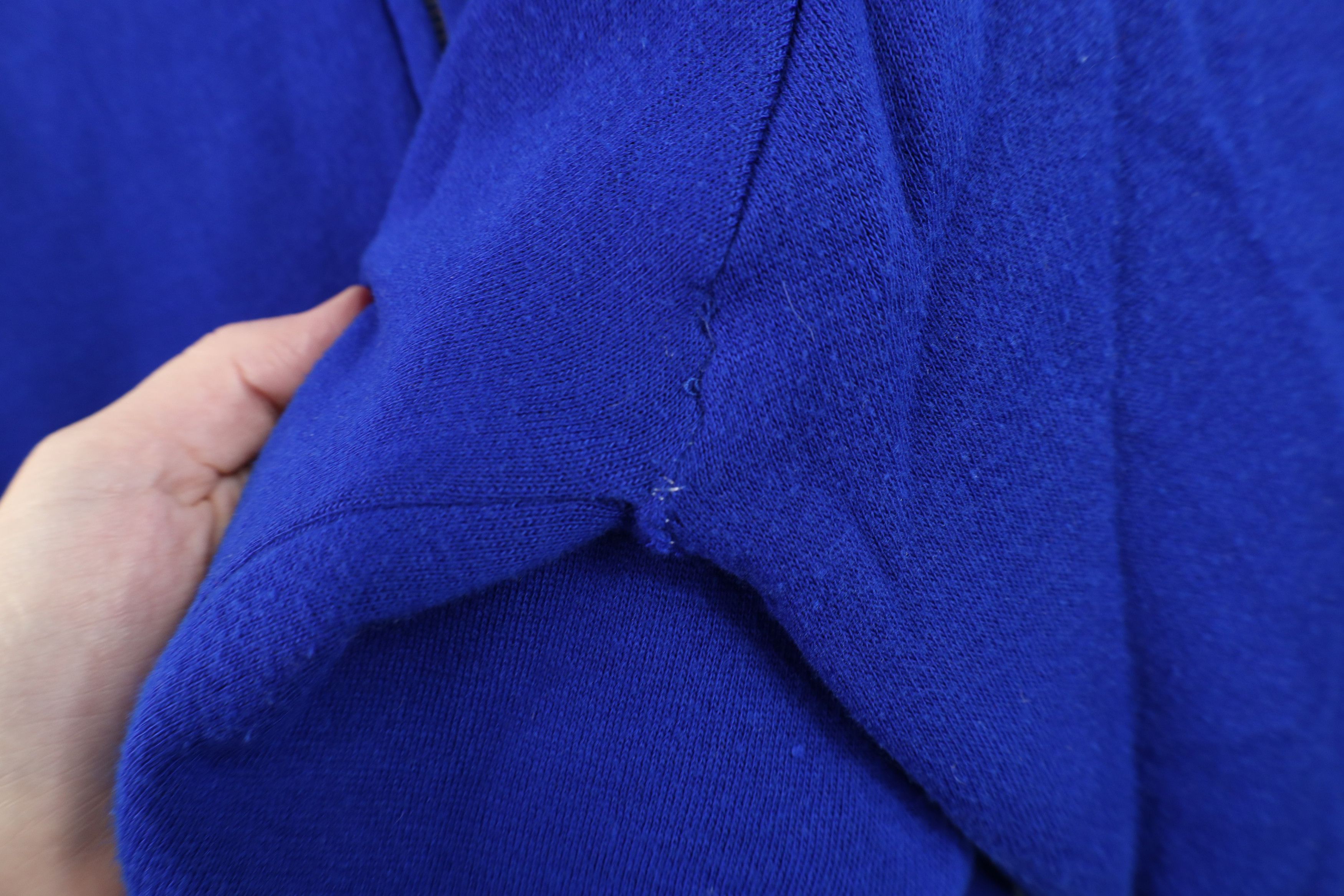 Vintage Vintage 70s Streetwear Blank Full Zip Hoodie Sweatshirt Blue Size US XL / EU 56 / 4 - 8 Thumbnail