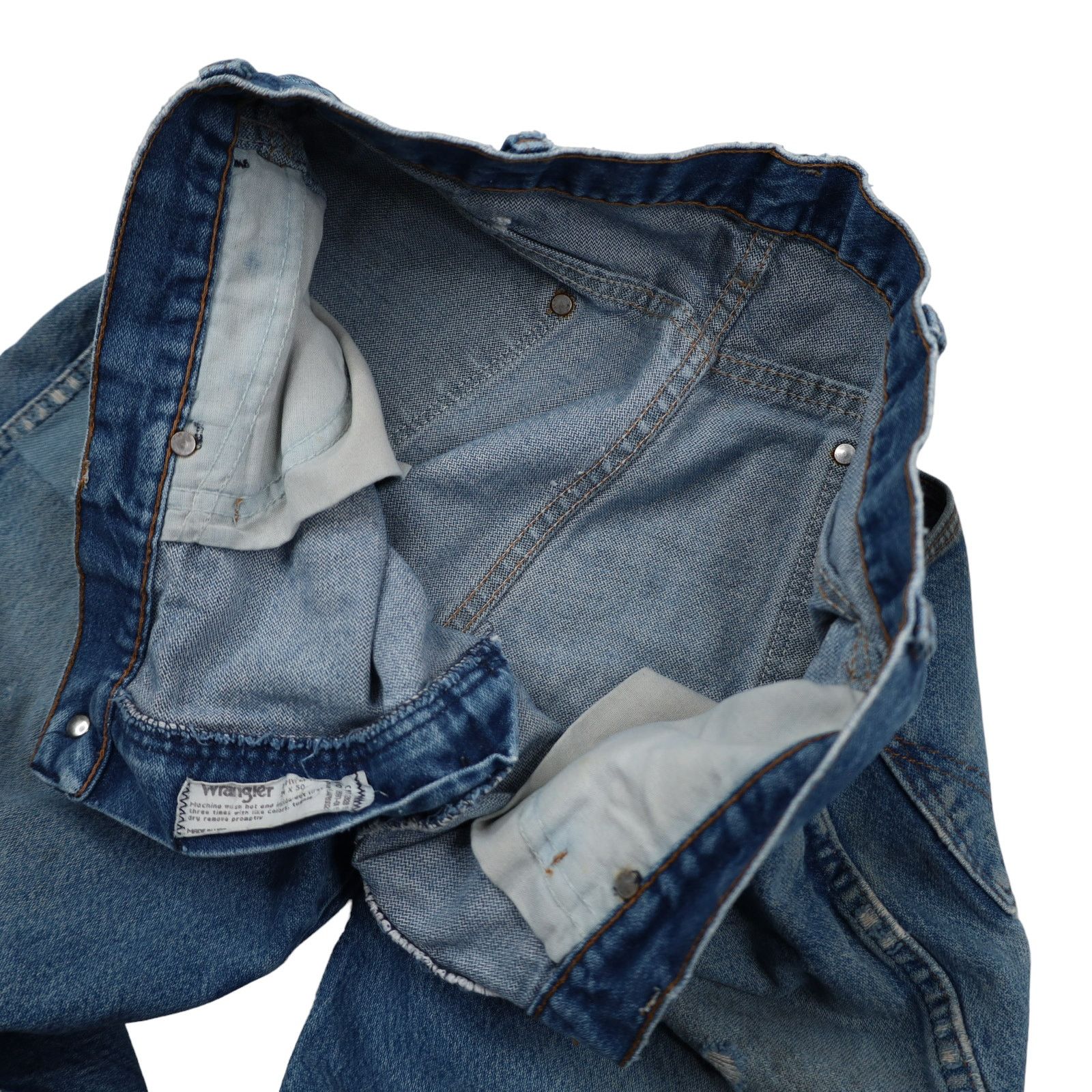 Vintage × Wrangler Vintage Wrangler Distressed Patched Denim Jeans Size US 34 / EU 50 - 9 Thumbnail