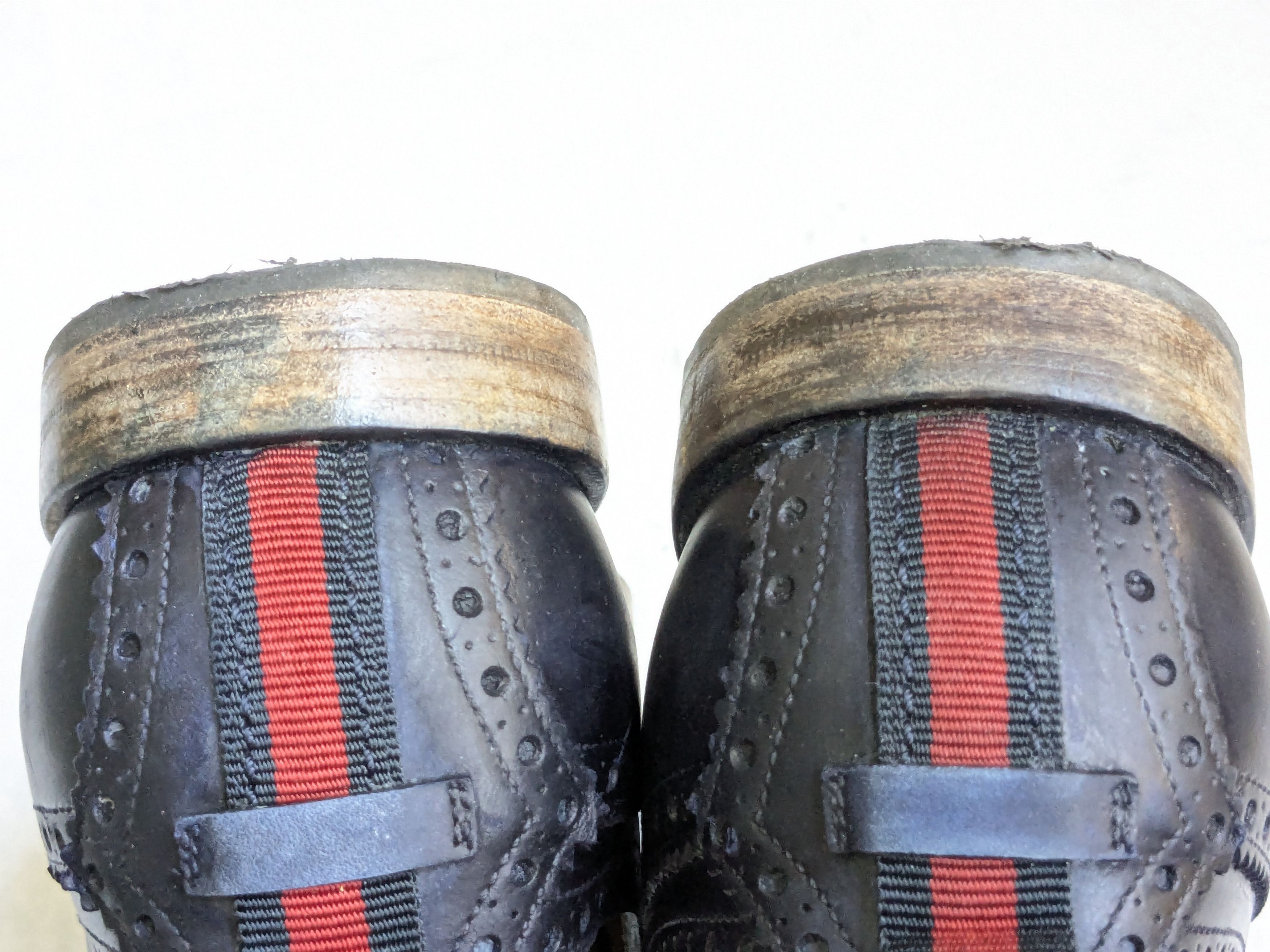 Gucci Gucci Double Monkstrap Brogues Navy Blue 10 Leather Size US 10 / EU 43 - 13 Thumbnail