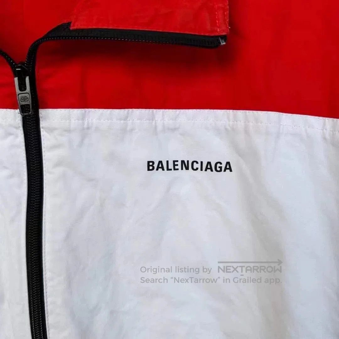 Balenciaga Balenciaga White Red Panel Logo Jacket. Size US L / EU 52-54 / 3 - 3 Thumbnail