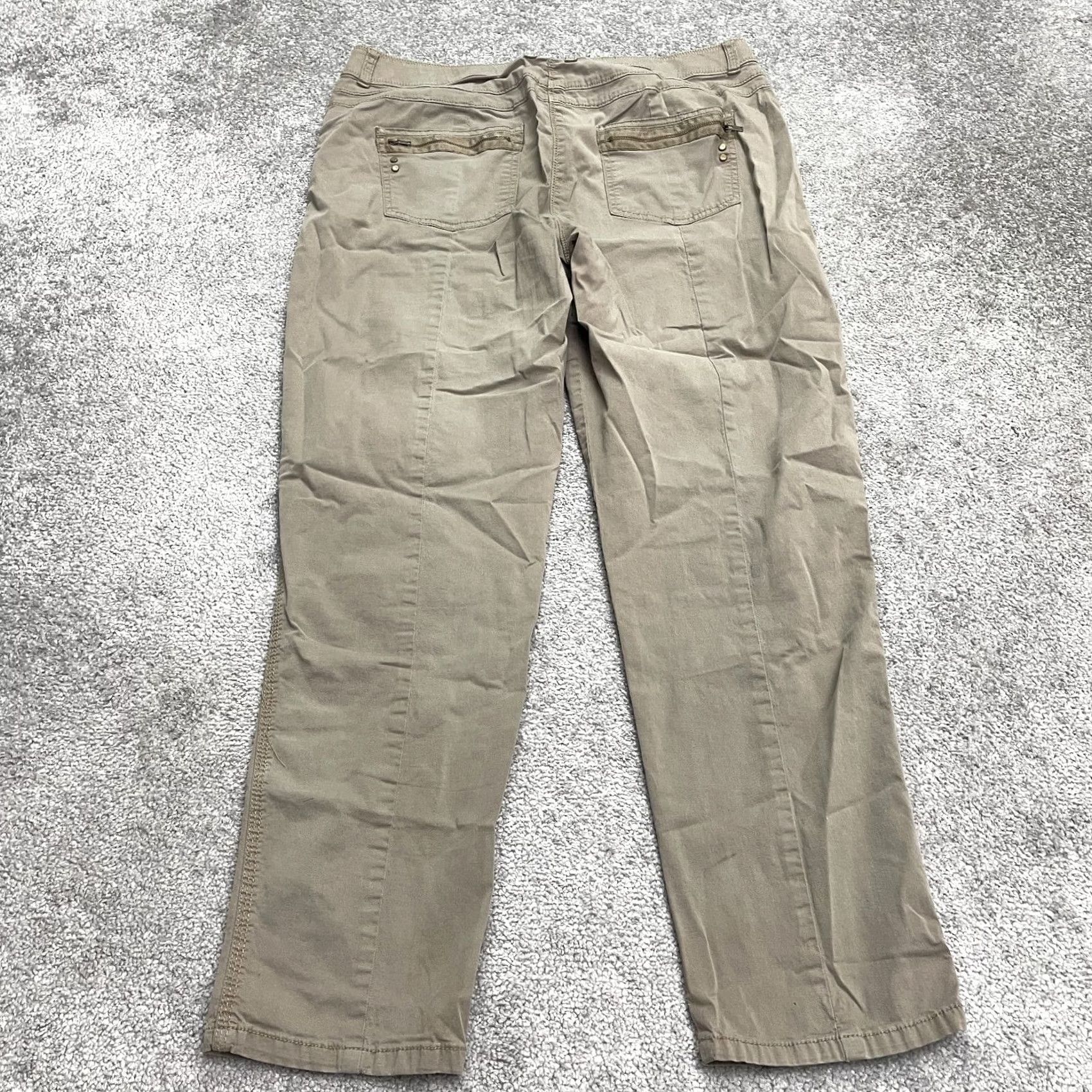 Vintage Chico's Ankle Pants Womens 2 Brown Tapered Leg High Rise Casual 34x29 Fit Regular Size 2 Womens Brown Chico's Pants Size 26" / US 2 / IT 38 - 2 Thumbnail