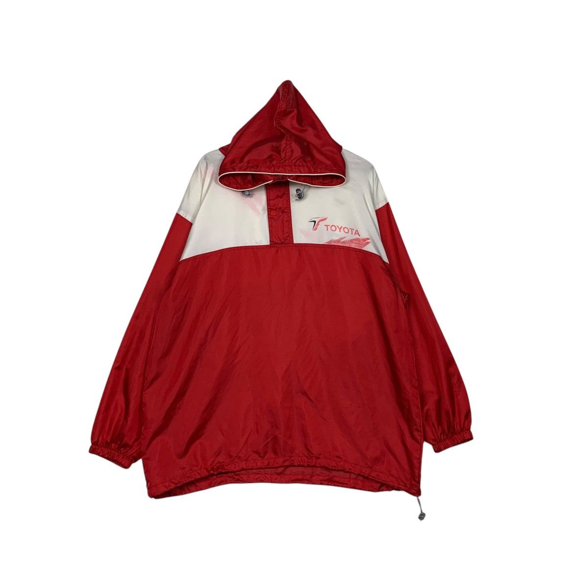 Japanese Brand TOYOTA Big Logo Anorak Jacket Windbreaker #2541-C115 Size US XL / EU 56 / 4 - 4 Thumbnail