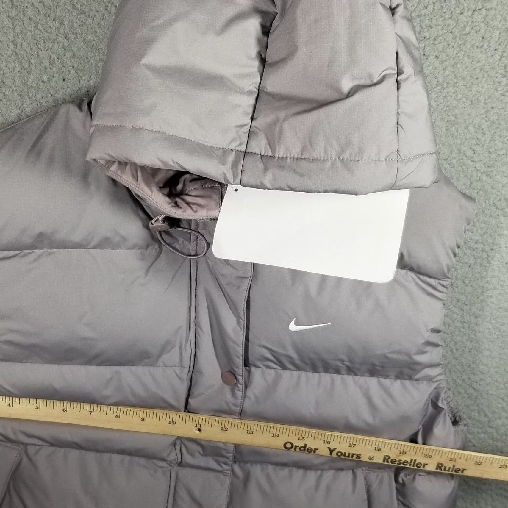 Nike Nike Therma-FIT Metro Puffer Vest Women S Hooded Jacket - Silver Color Sample Rare, Sleeveless, Zip, Softshell, Activewear, Logo Nike Size S / US 4 / IT 40 - 6 Thumbnail