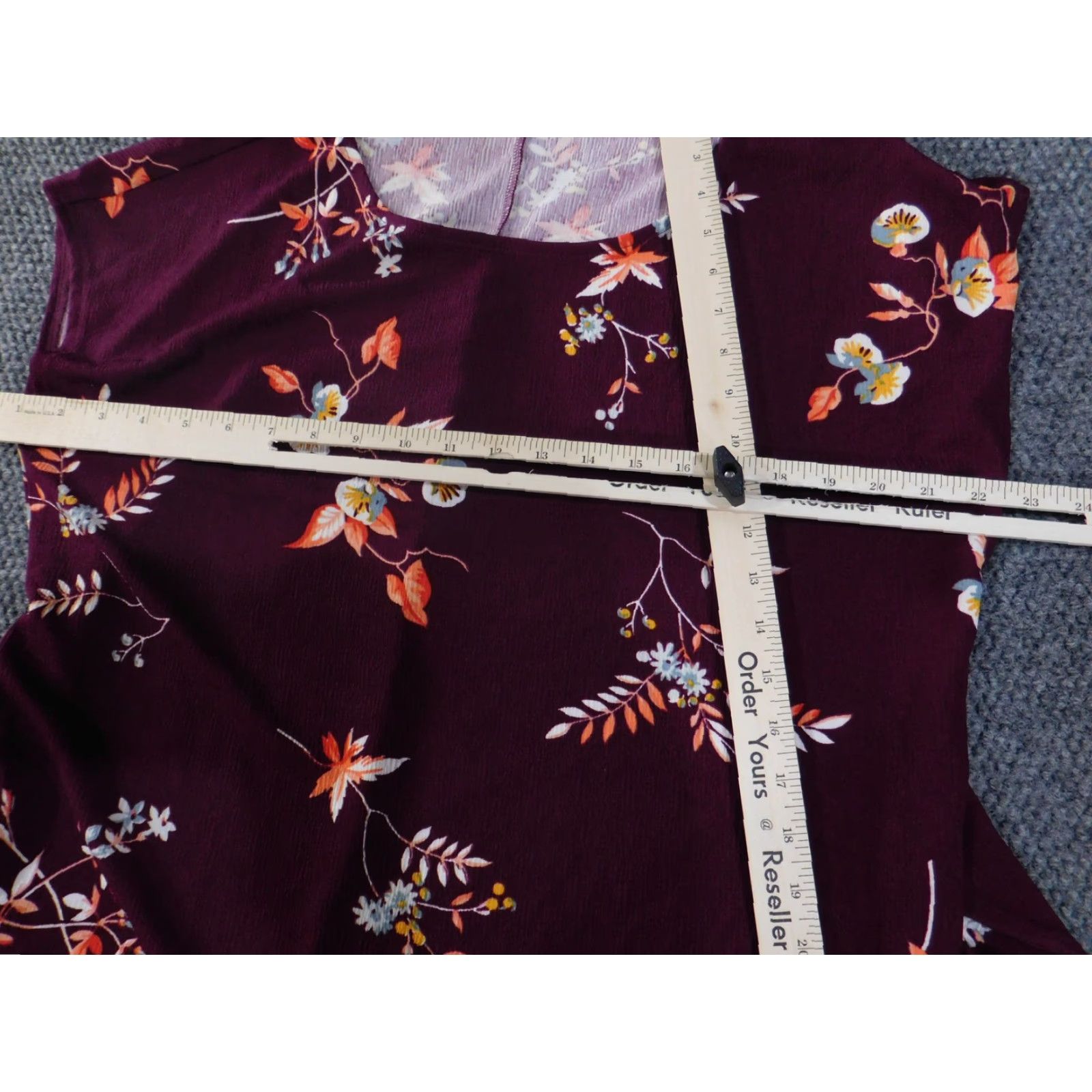 Ann Taylor Ann Taylor Factory Shirt Womens Large Purple Floral Sleeveless Side Tie Top Blouse Size L / US 10 / IT 46 - 6 Thumbnail