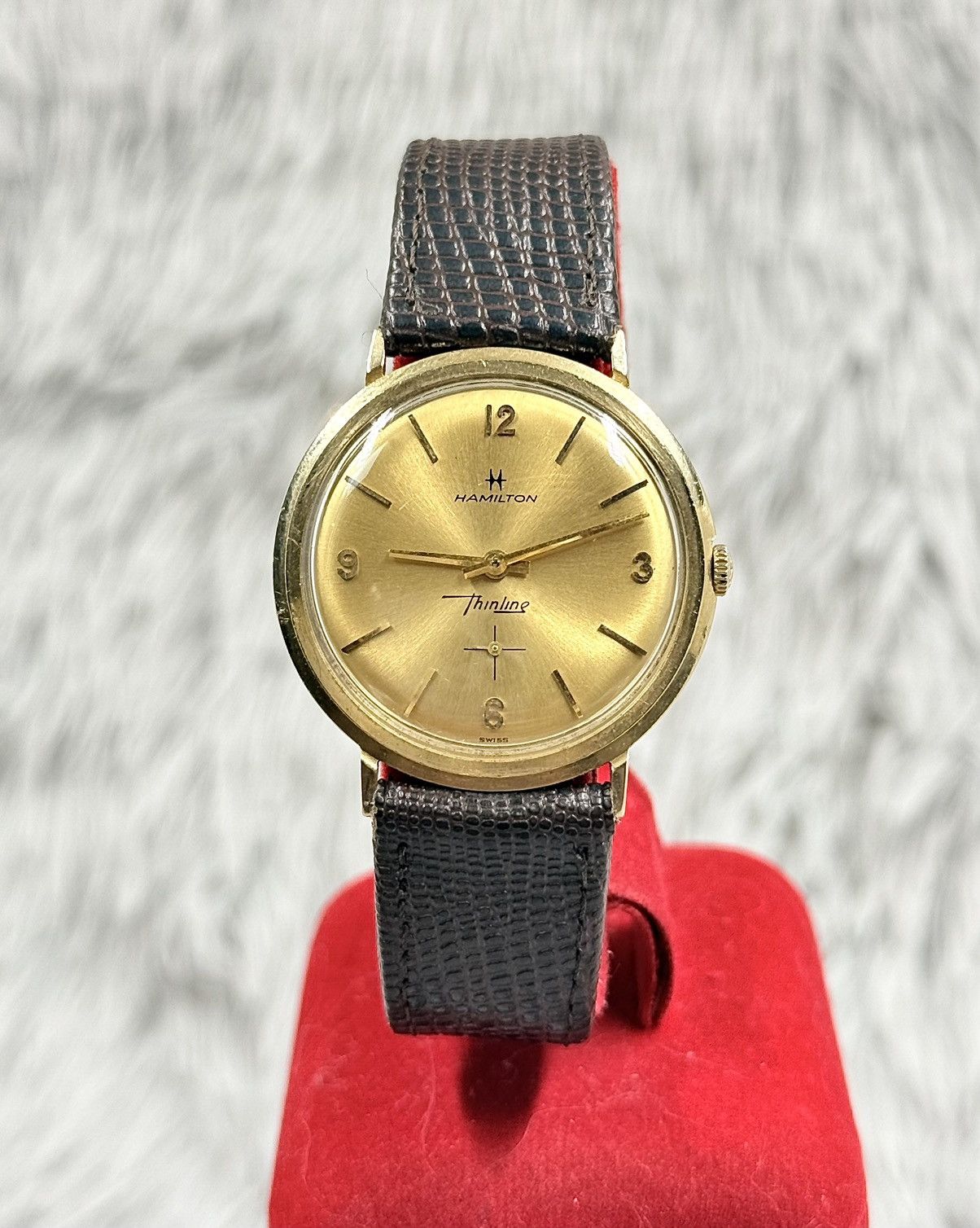 Vintage Vintage HAMILTON THINLINE Manual Men’s Watch 14K Solid Gold Size ONE SIZE - 1 Thumbnail