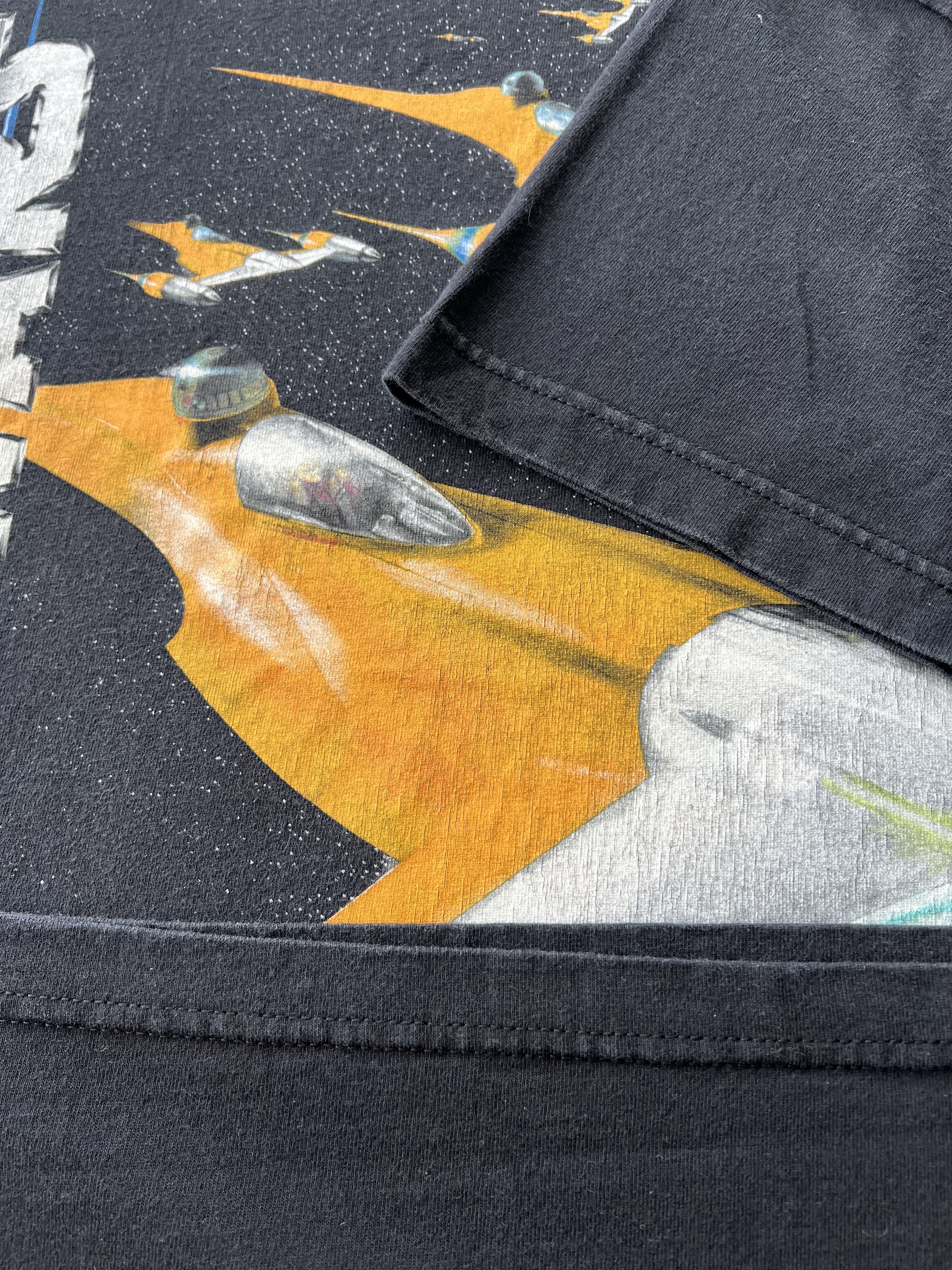 Star Wars Vintage 90s Star Wars Starfighter Movie Black T-shirt Size US L / EU 52-54 / 3 - 9 Thumbnail