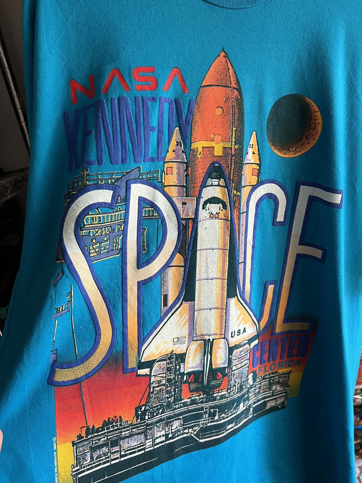 NASA 1990 NASA Kennedy Space Center Florida Single Stitch Tee Size US XL / EU 56 / 4 - 3 Thumbnail