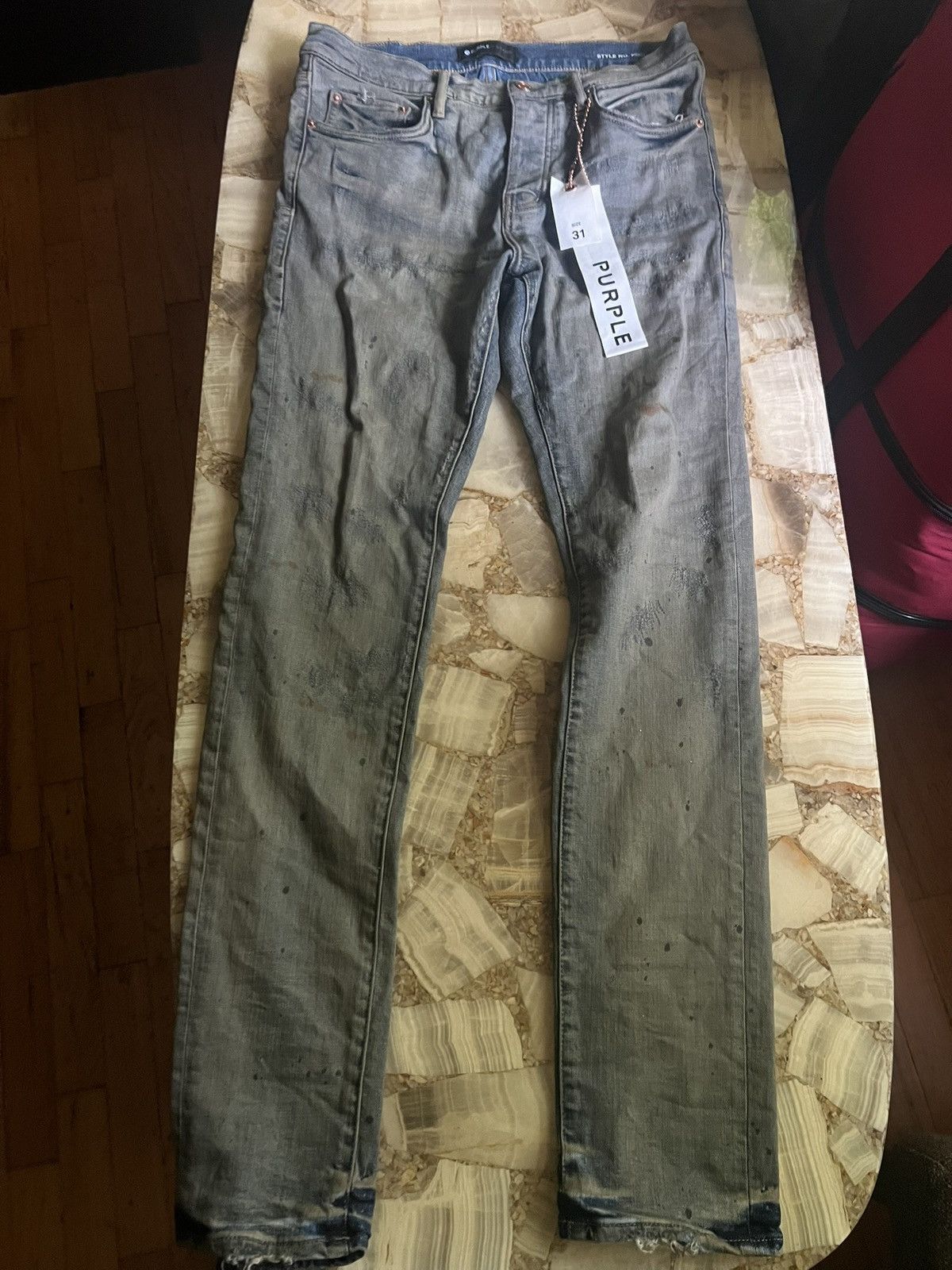 Purple Brand PURPLE BRAND Jeans (P001 Indigo Oil Repair) Size US 31 - 2 Thumbnail