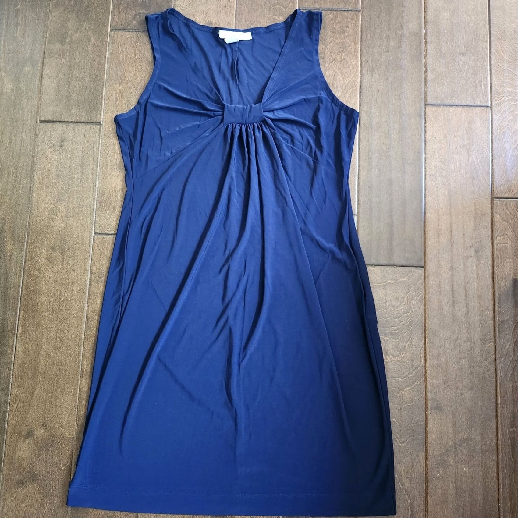 Vintage Jonathan Martin Women's Navy Blue Sleeveless Maxi Dress Size 14 - Long Polyester Spandex Size XL / US 12-14 / IT 48-50 - 3 Thumbnail