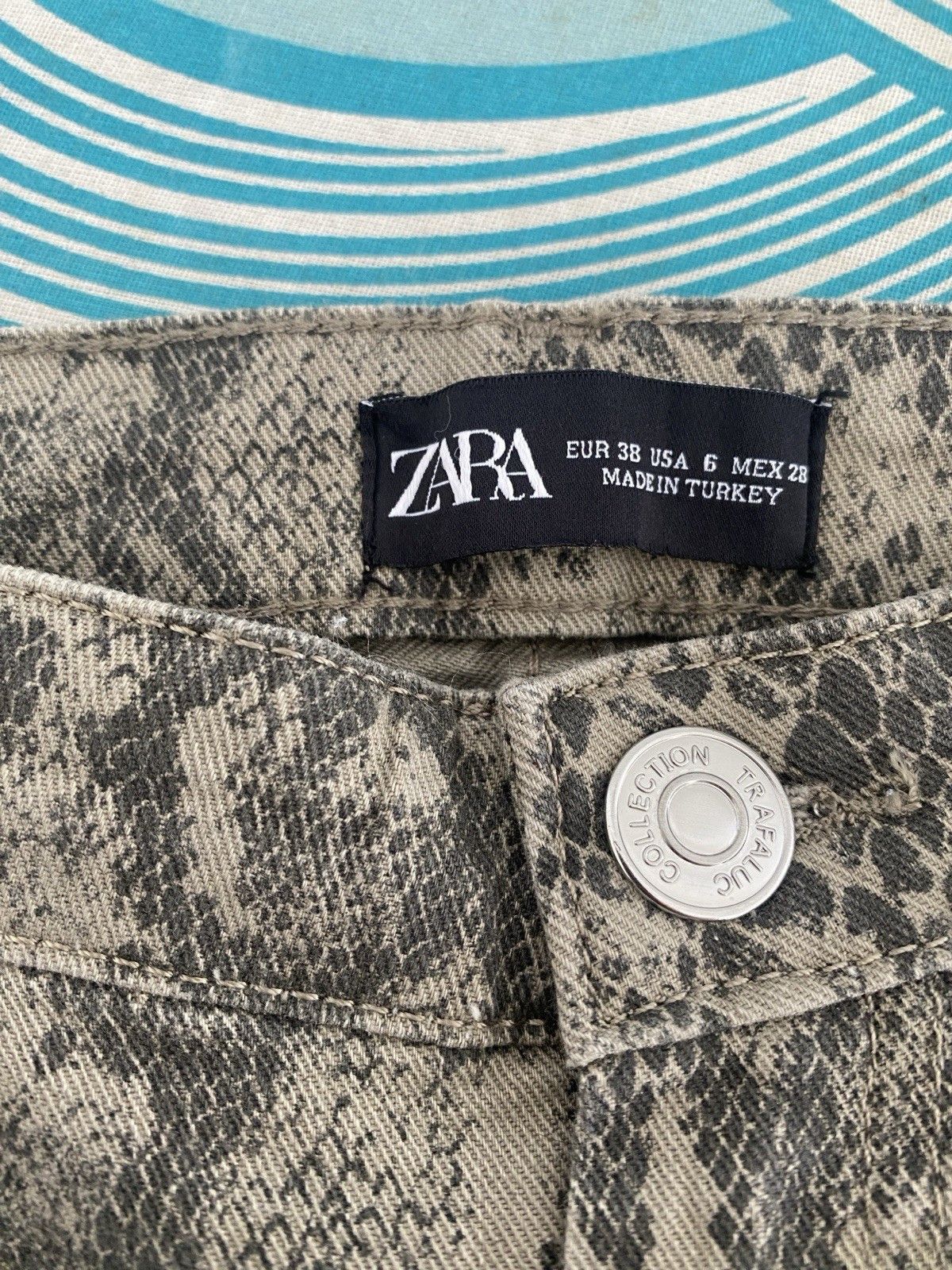 Other Zara Skinny Jeans Animal Print Size 38 Uk10 AA25 Size 32" / US 10 / IT 46 - 4 Thumbnail