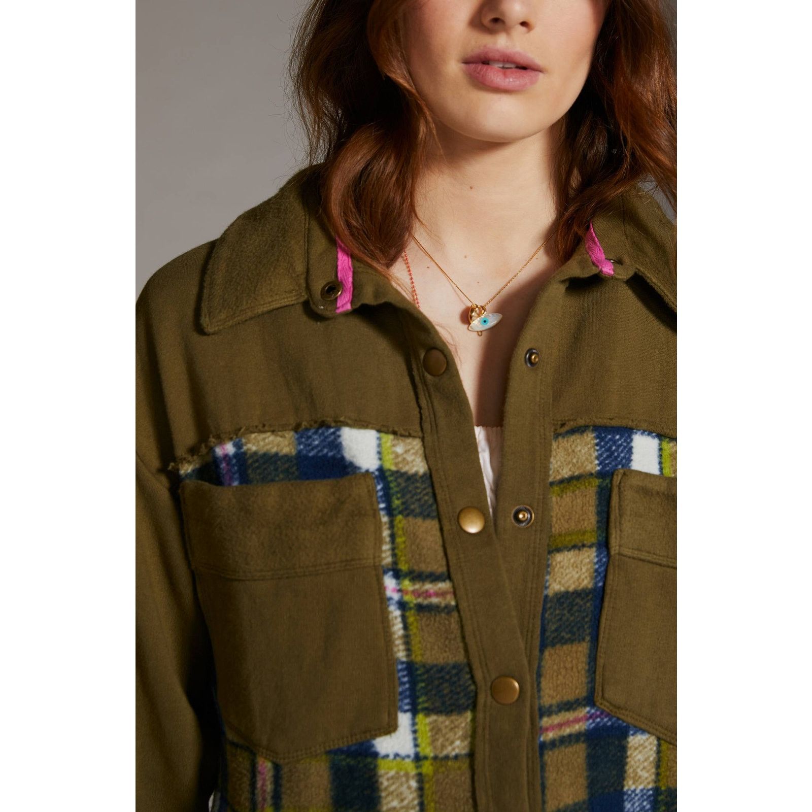 Anthropologie New Anthropologie Pilcro Plaid Contrast Shirt Jacket $140 XS Size XS / US 0-2 / IT 36-38 - 4 Thumbnail