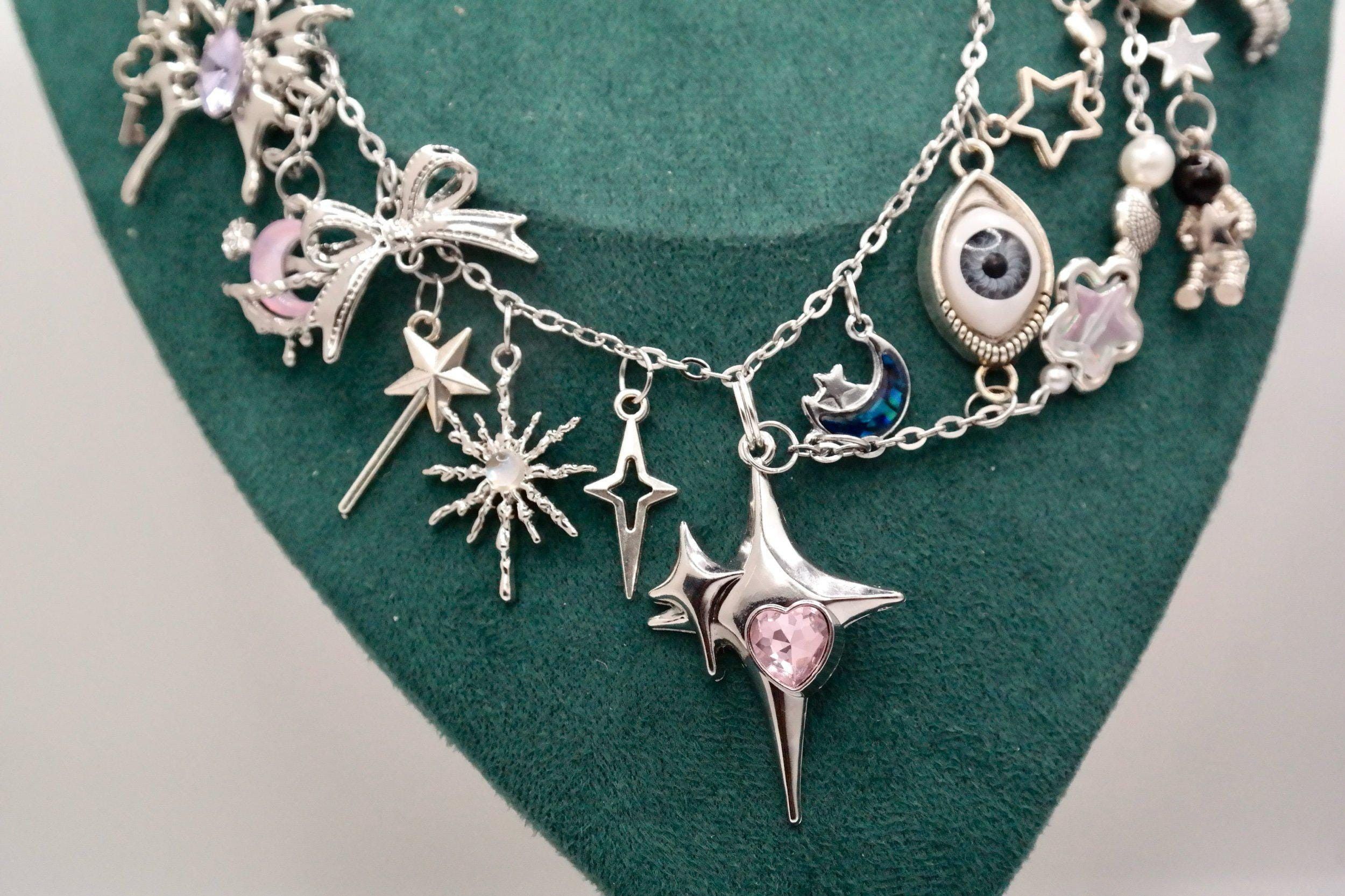 Handmade Silver Stargazer Clutter Necklace Size ONE SIZE - 7 Thumbnail