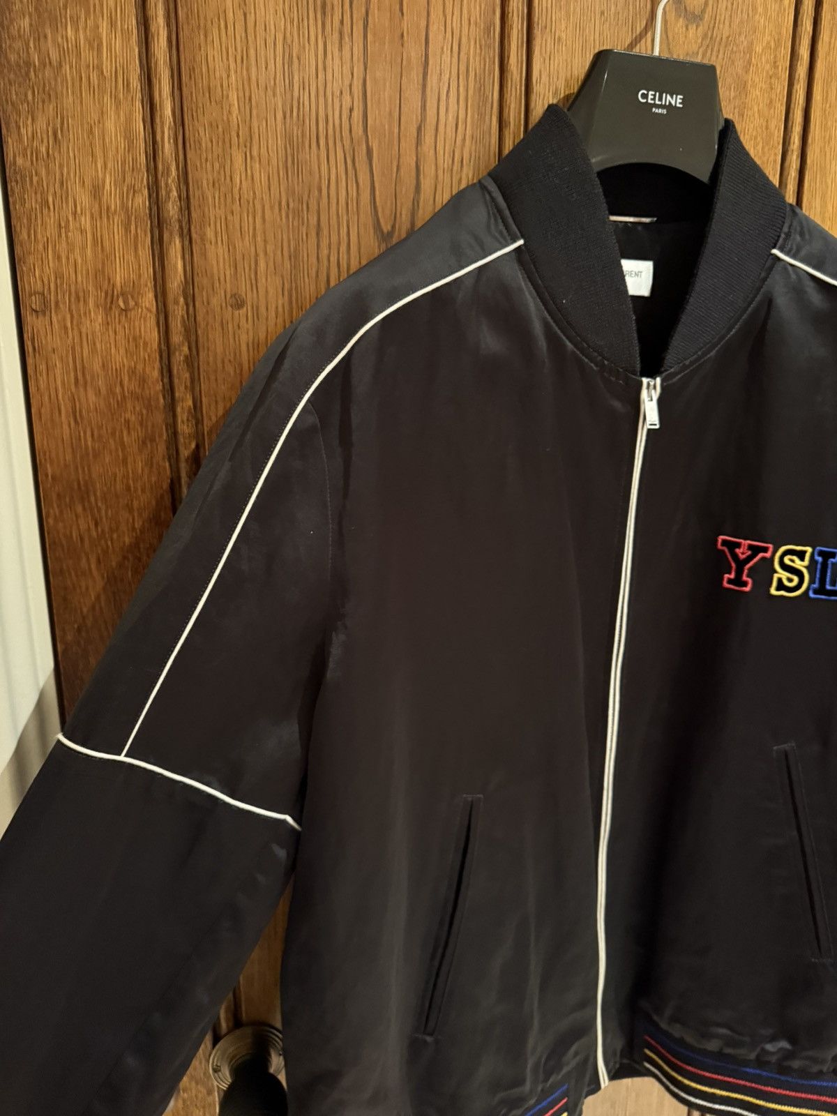 Saint Laurent Paris FW21 Saint Laurent YSL logo black bomber teddy jacket 56 Size US XL / EU 56 / 4 - 11 Thumbnail