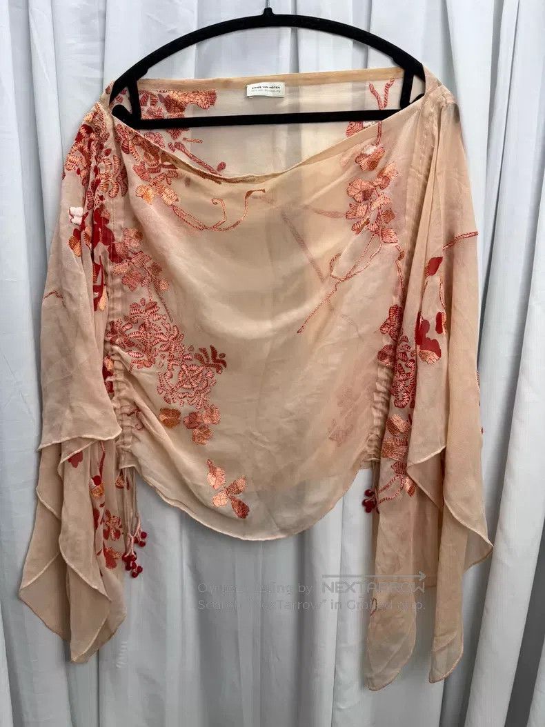 Dries Van Noten DRIES VAN NOTEN Embroidered Floral Silk Cape Size XS / US 0-2 / IT 36-38 - 1 Thumbnail
