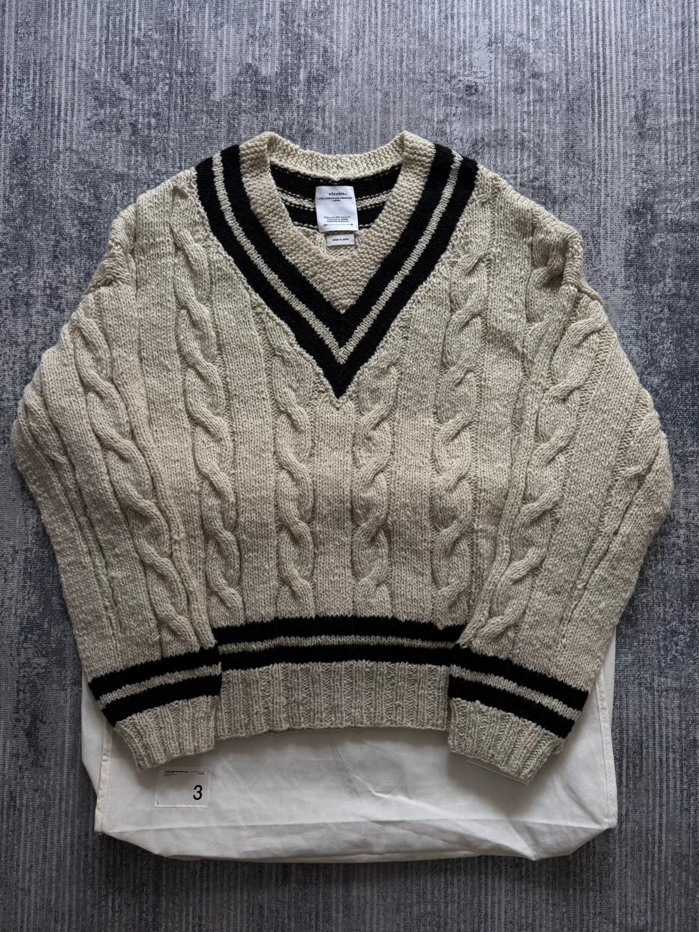 Visvim VISVIM 22AW V COLLEGIUM HAND KNIT SWEATER Size US M / EU 48-50 / 2 - 1 Thumbnail
