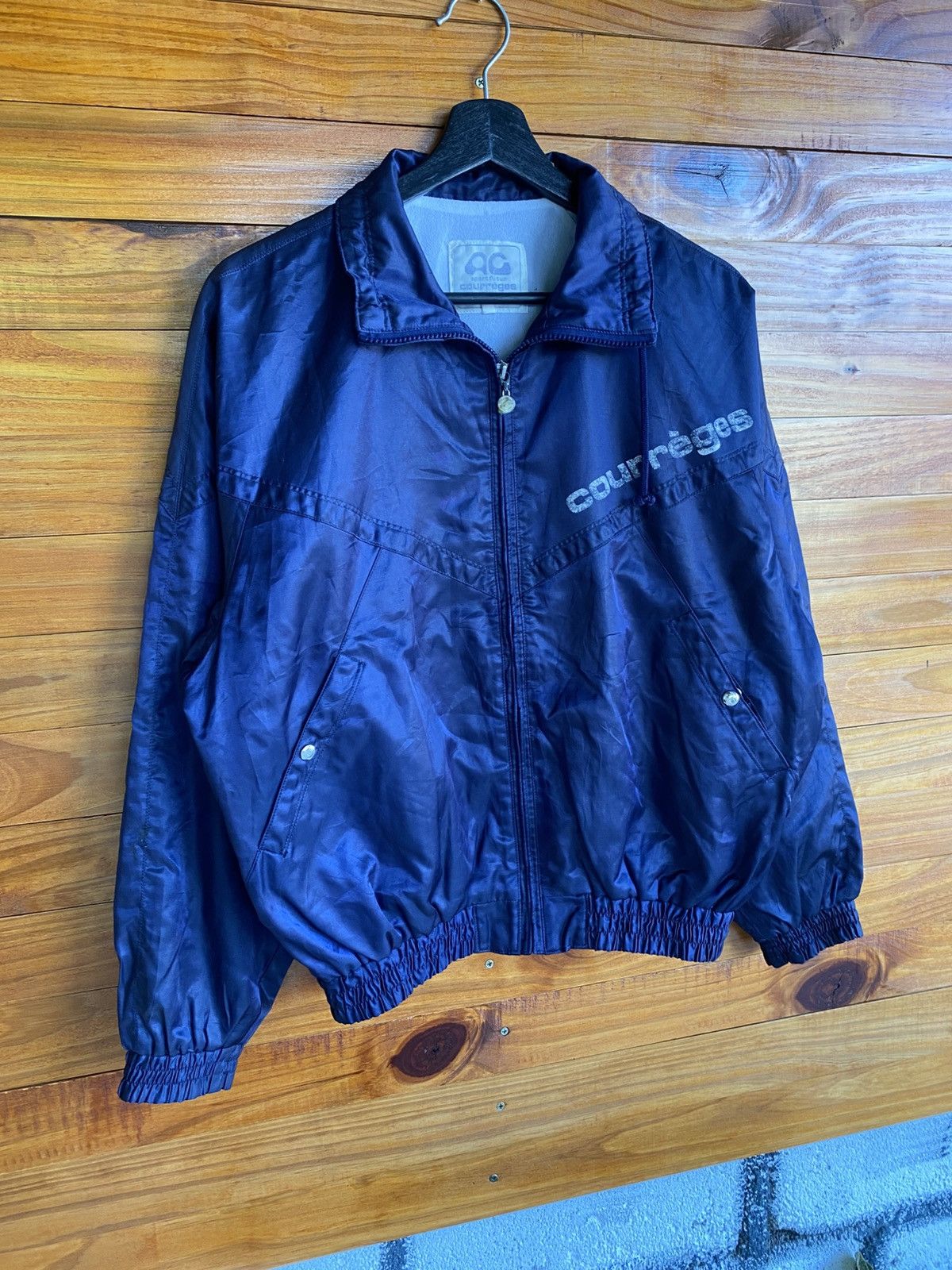 Courreges Vintage Courrèges Paris Sport Futur Windbreaker Jacket Blue Size US L / EU 52-54 / 3 - 5 Thumbnail