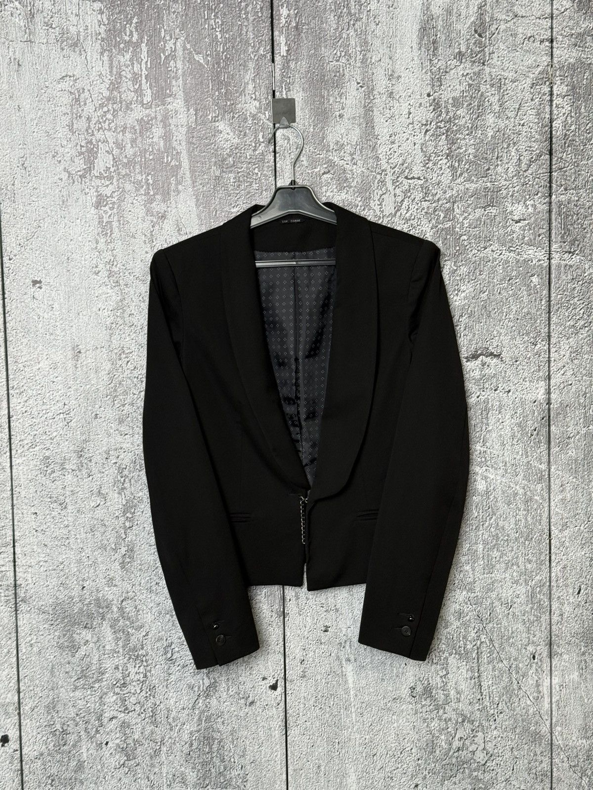 Cop Copine COP COPINE Stratego Veste Black Cropped Blazer Jacket Size S / US 4 / IT 40 - 6 Thumbnail