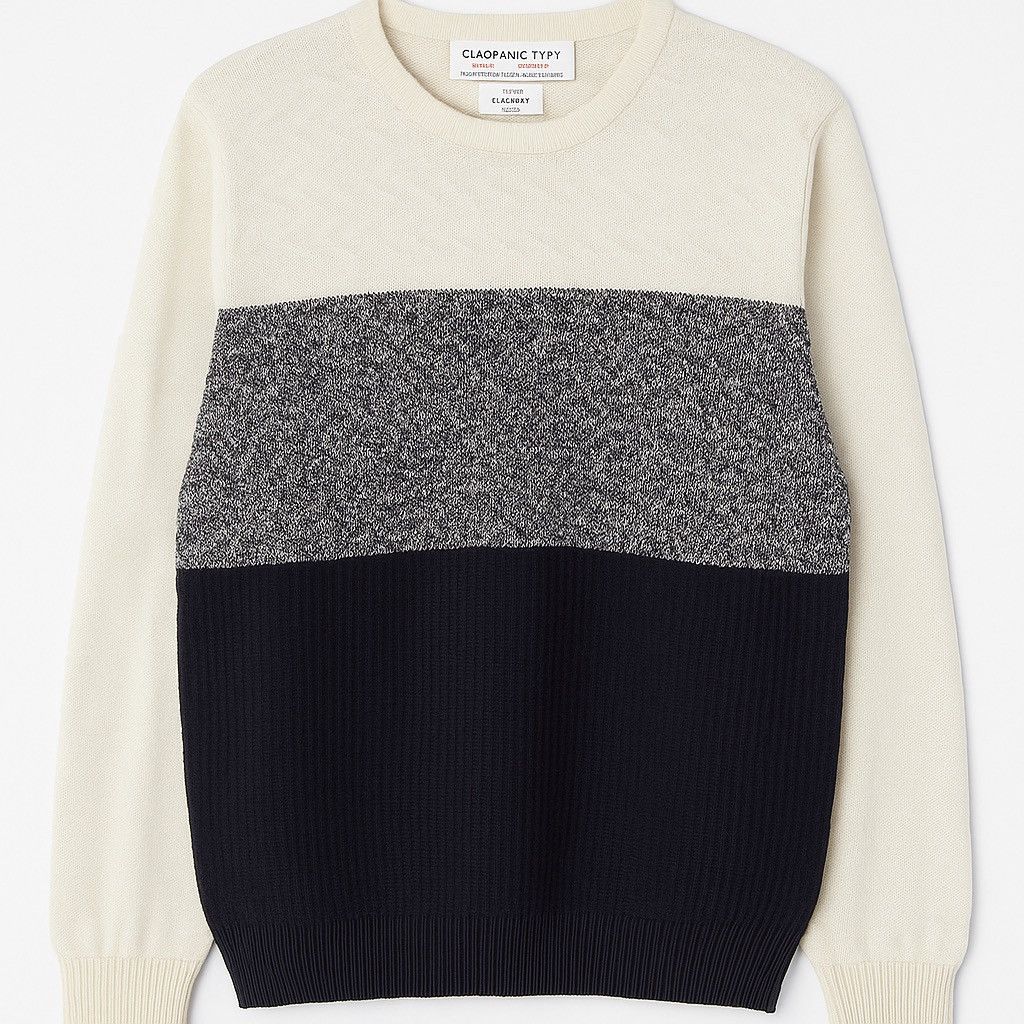 Ciaopanic Ciaopanic Typy Men’s Colorblock Textured Knit Pullover Size US L / EU 52-54 / 3 - 1 Thumbnail