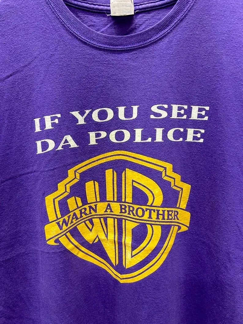 Vintage Vintage 2000s If you see da police warn a brother tshirt L Size US L / EU 52-54 / 3 - 3 Thumbnail