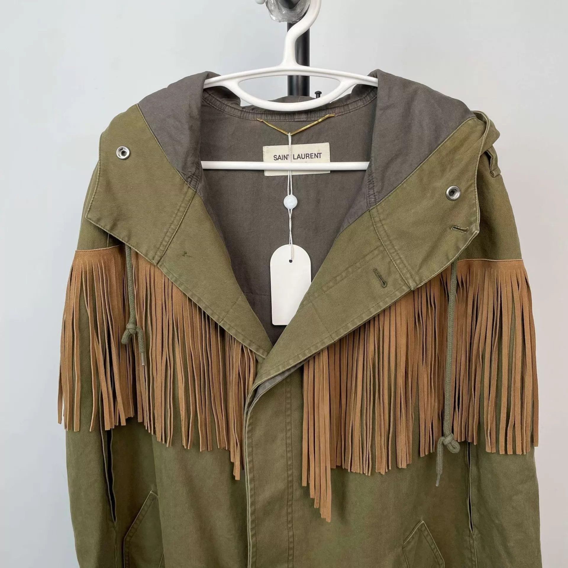 Saint Laurent Paris YSL Fringe Cloak Size XS / US 0-2 / IT 36-38 - 8 Thumbnail