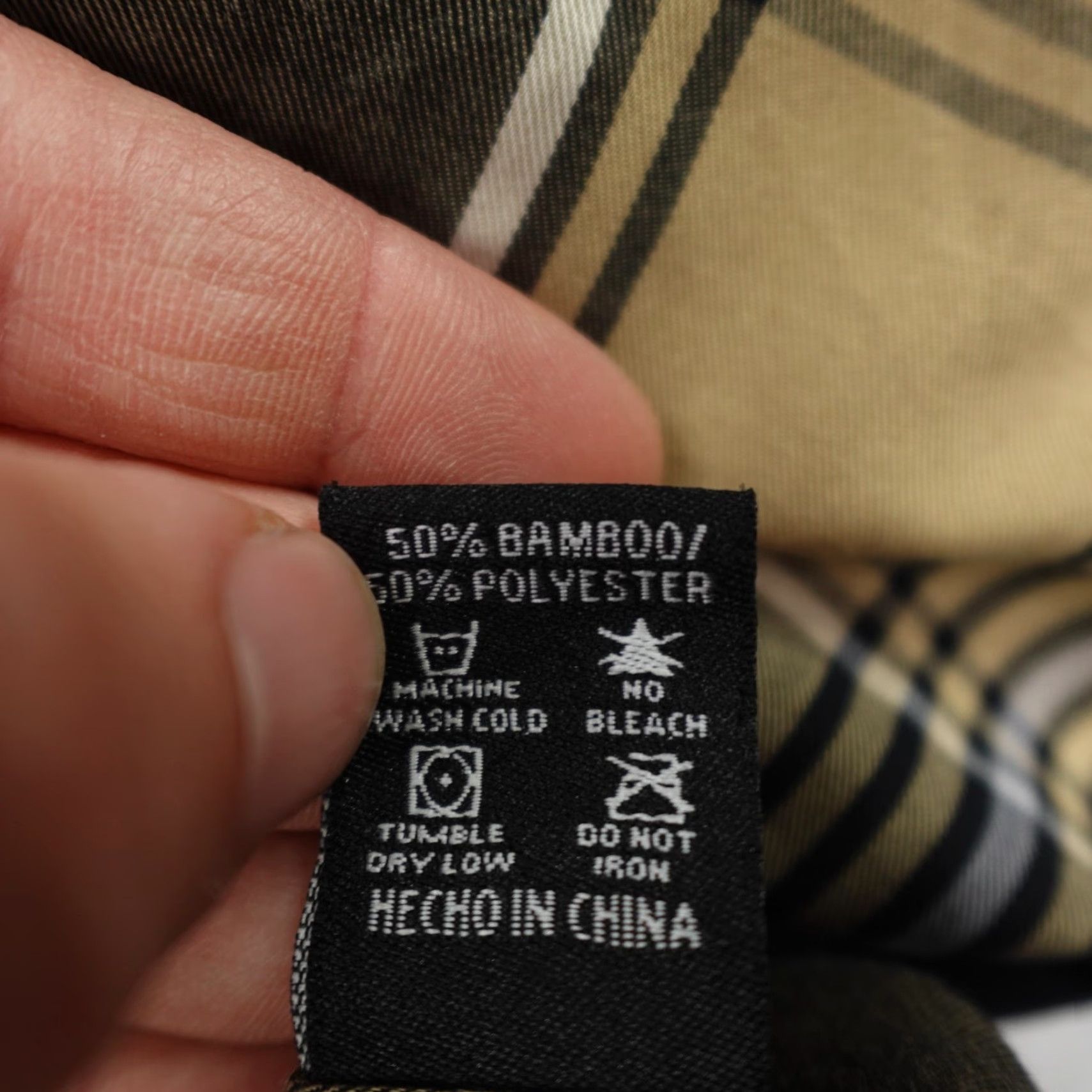 Vintage Dixxon Flannel Shirt Mens 4XL Black Beige Plaid Drexyl Bamboo Blend Short Sleeve Size US XXL / EU 58 / 5 - 5 Thumbnail