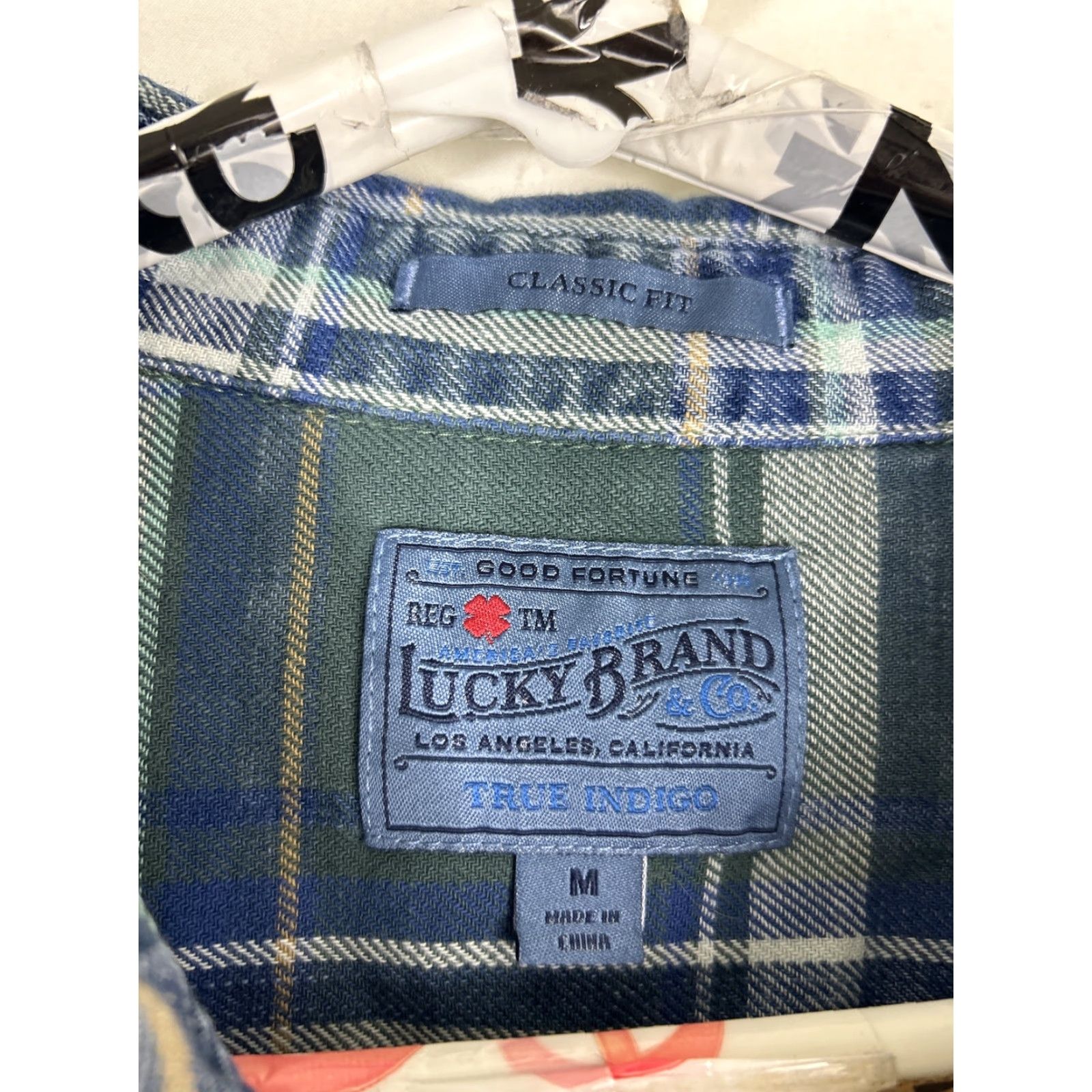 Lucky Brand Lucky Brand Shirt Mens M Classic Plaid Green Blue Pearl Snap Casual Long Sleeve Size US M / EU 48-50 / 2 - 7 Thumbnail