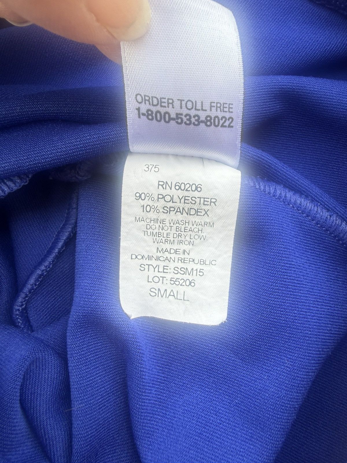 Other Varsity Spirit Stretch Mock Neck Midriff Blue Top Cheer Size S / US 4 / IT 40 - 6 Thumbnail