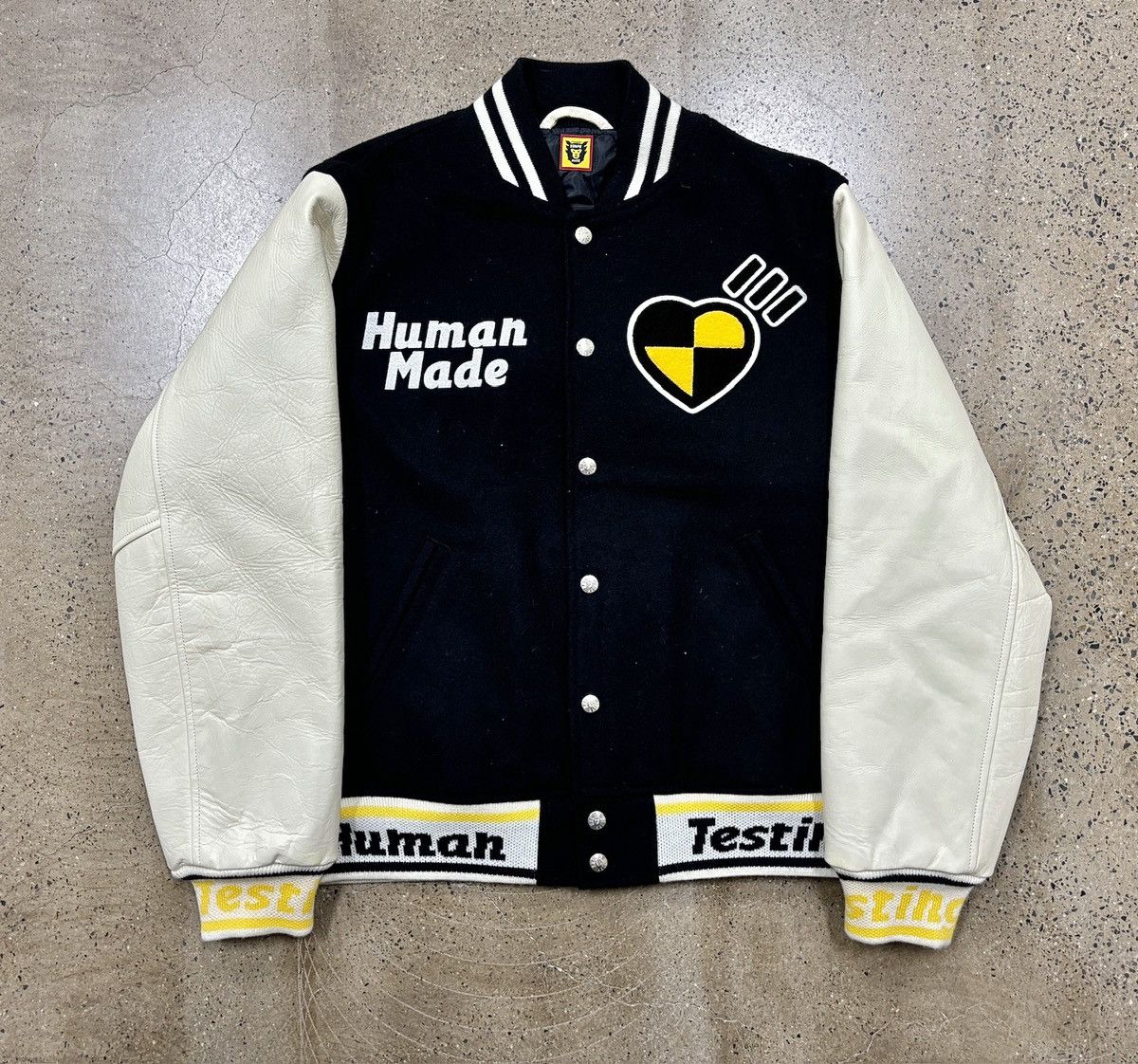 Human Made Human Made Asap Rocky Human Testing Varsity Jacket | Grailed