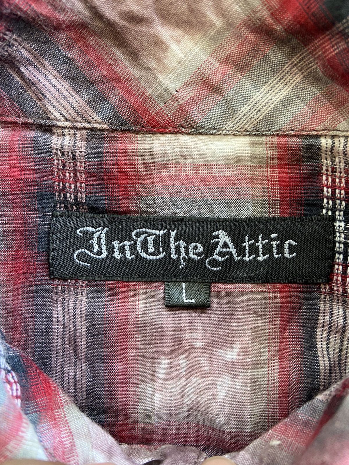 14th Addiction 2000s In the Attic - Vkei Style Smoke Wash Snap Button Shirt Size US L / EU 52-54 / 3 - 4 Thumbnail