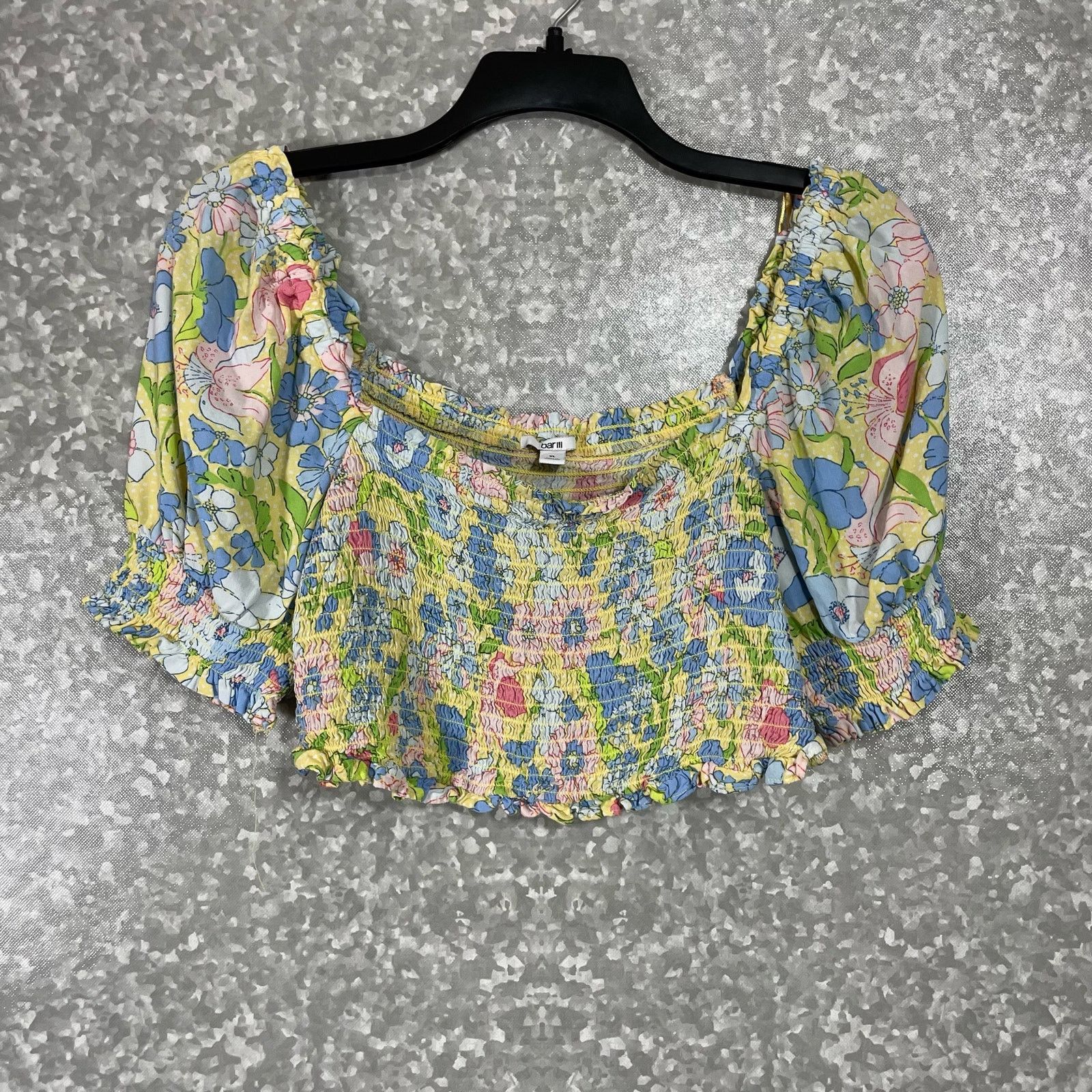 Bar III Bar III Floral Coquette Off The Shoulder Crop Top - Size XL Size XL / US 12-14 / IT 48-50 - 2 Thumbnail