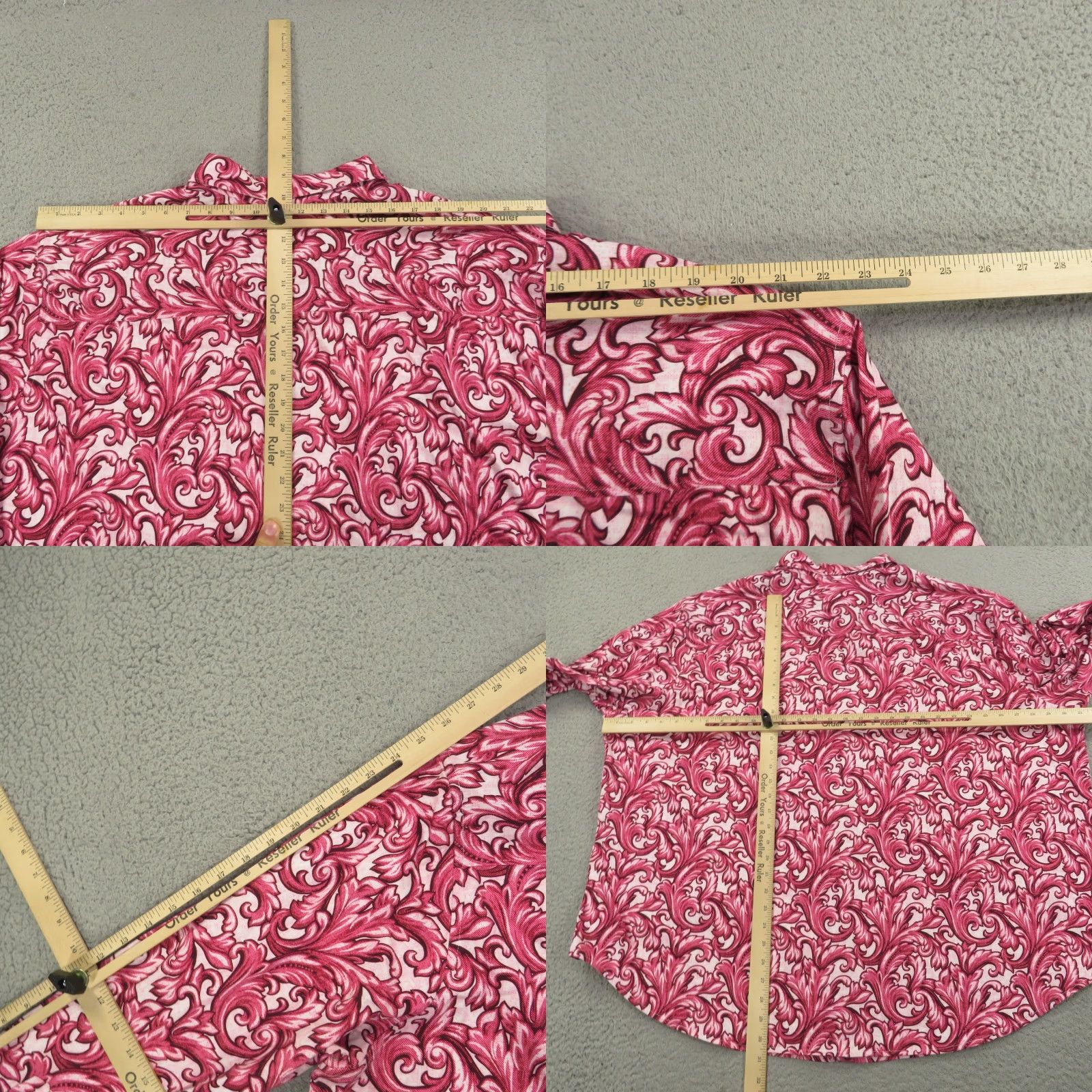 Robert Graham Robert Graham Shirt XXXL Mens Pink White Baroque Crazy Graphic Print Flip Cuff Shirt Size US XXL / EU 58 / 5 - 9 Thumbnail