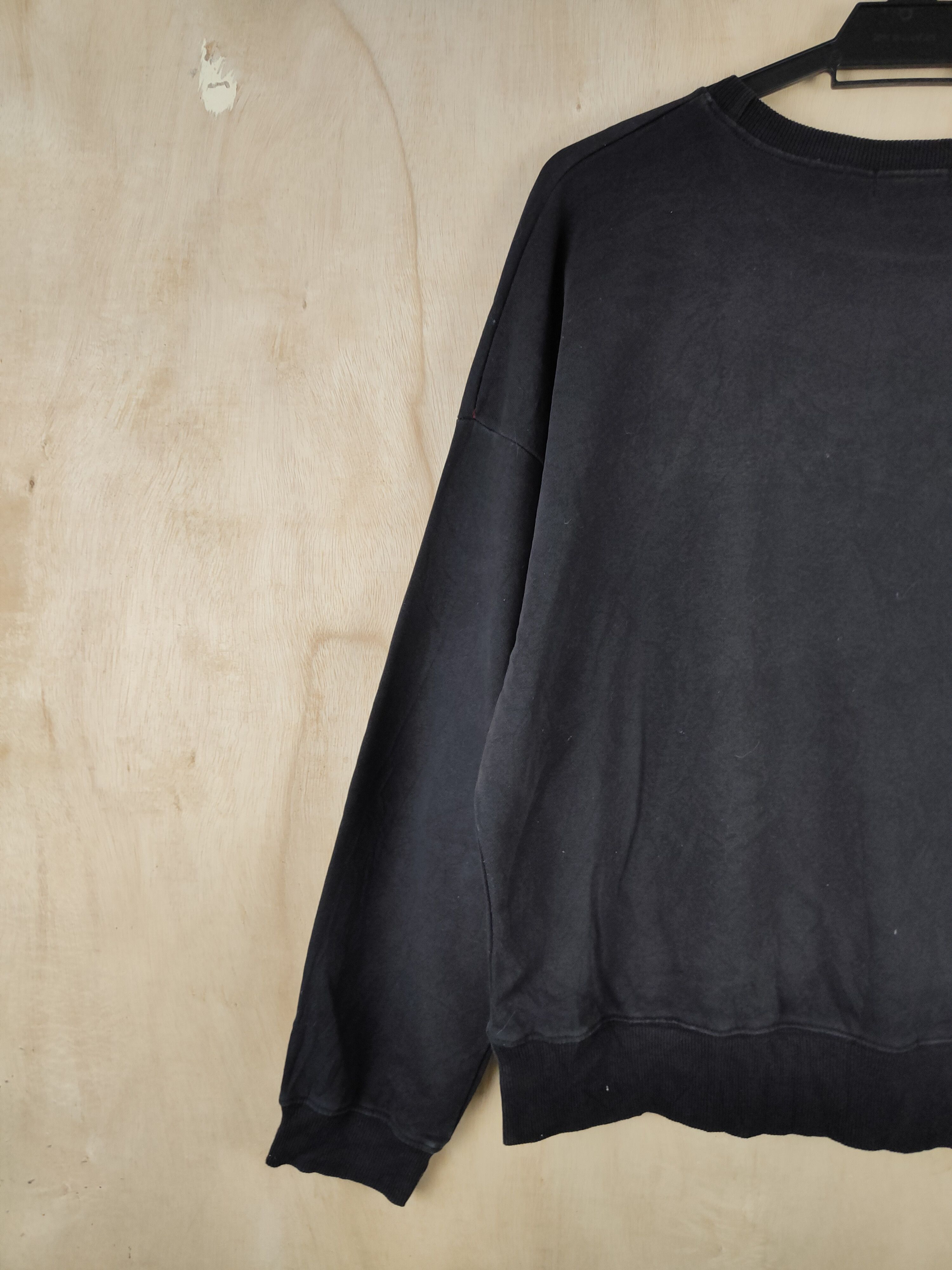 Japanese Brand × Vintage Japan ripped distressed spell out Black Sweatshirts #S2630 Size US L / EU 52-54 / 3 - 9 Thumbnail
