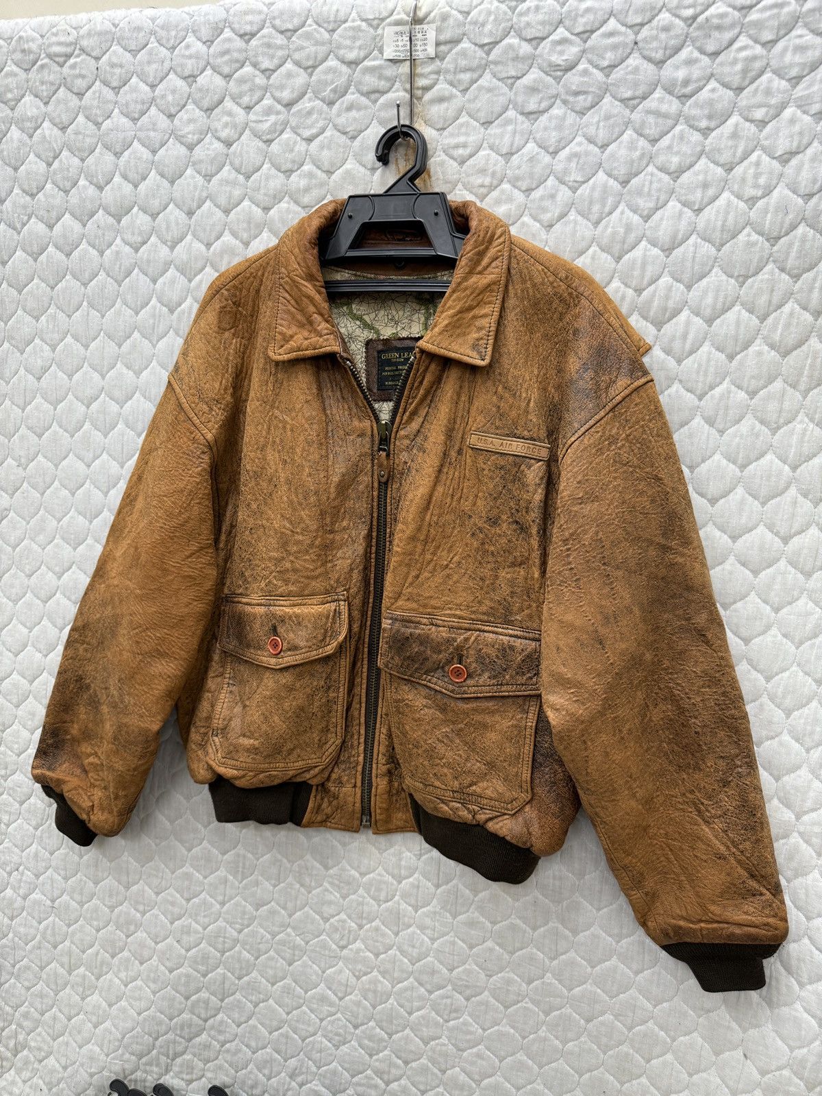 Vintage 🔥🔥💥STEALS VTG GREEN LEAF US AIR FORCE JACKET Size US L / EU 52-54 / 3 - 3 Thumbnail