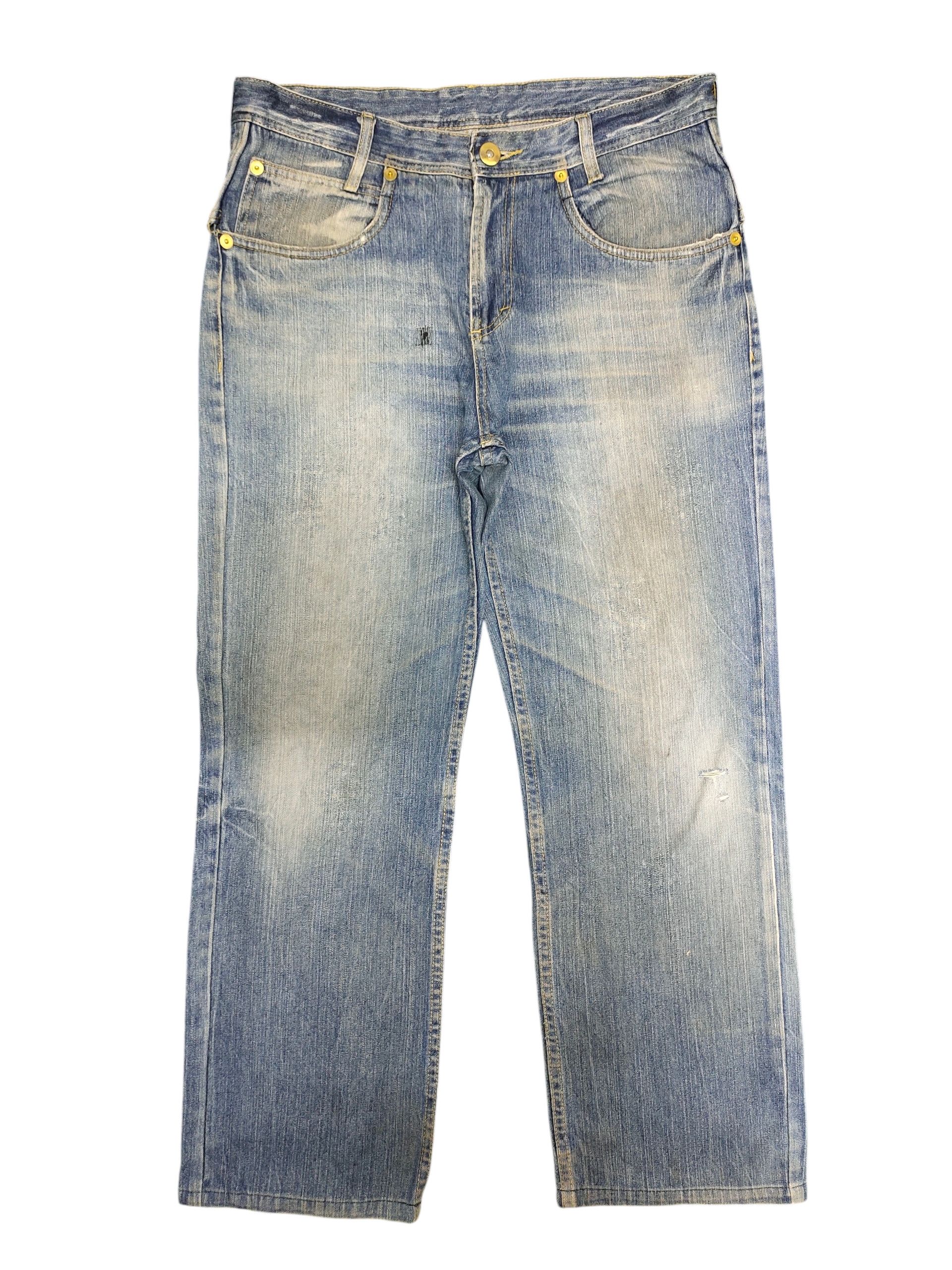 Comme des Garcons × Undercover Japanese Brand Zipper Pocket Clawmark Distress Denim Jeans Size US 34 / EU 50 - 1 Thumbnail