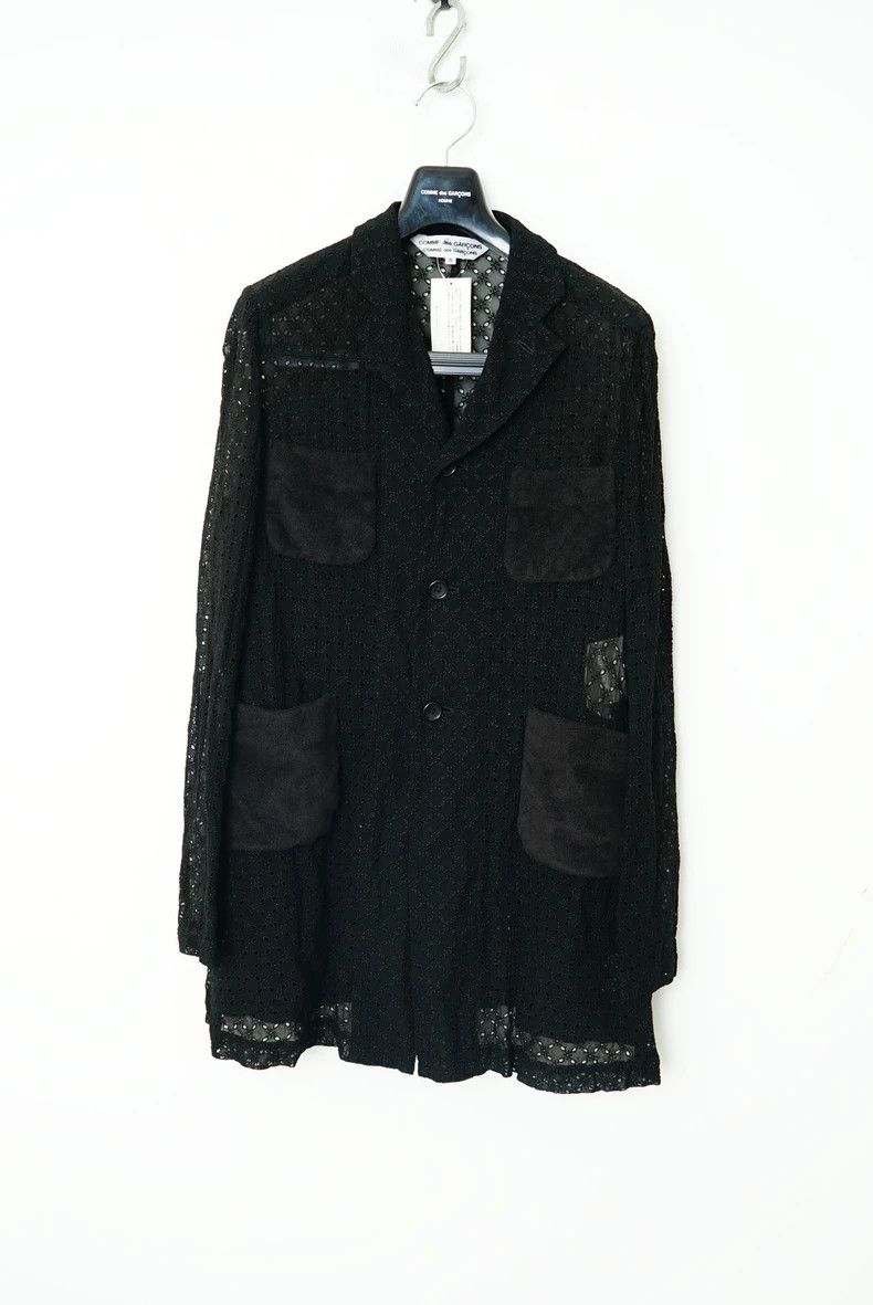 Comme des Garcons Comme des Garcons Rayon openwork embroidered jacket coat Size S / US 4 / IT 40 - 1 Thumbnail