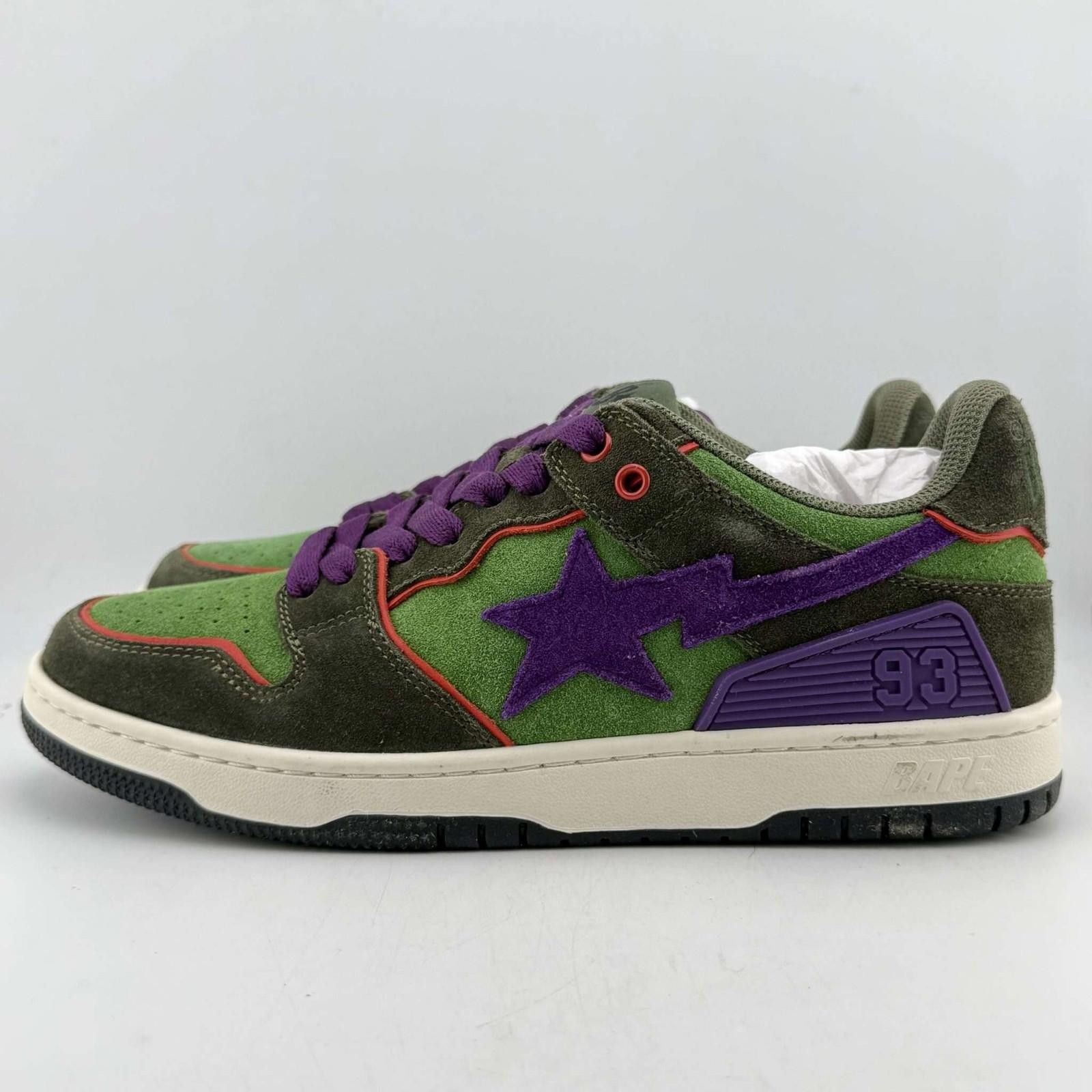Other A Bathing Ape SK8 Sta Dark Purple Green OG Box D5688 Size US 7 / EU 40 - 2 Thumbnail