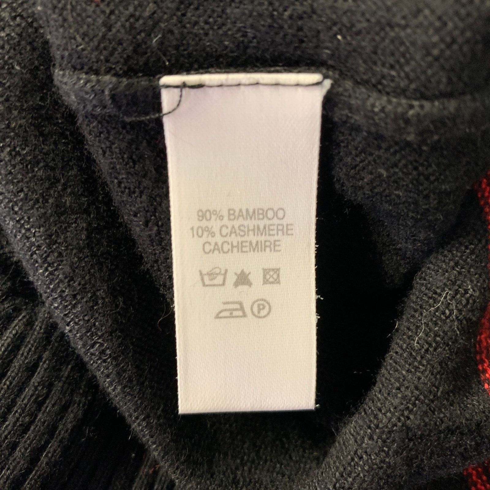 Paul Smith PAUL SMITH Black Multi-Color Stripe Bamboo Cashmere Pullover Size US L / EU 52-54 / 3 - 6 Thumbnail