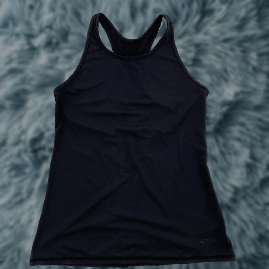 Logo 7 Tesla Shirt Womens Small Black Athletic Racerback Tank Top Active Logo Tee Size S / US 4 / IT 40 - 1 Thumbnail