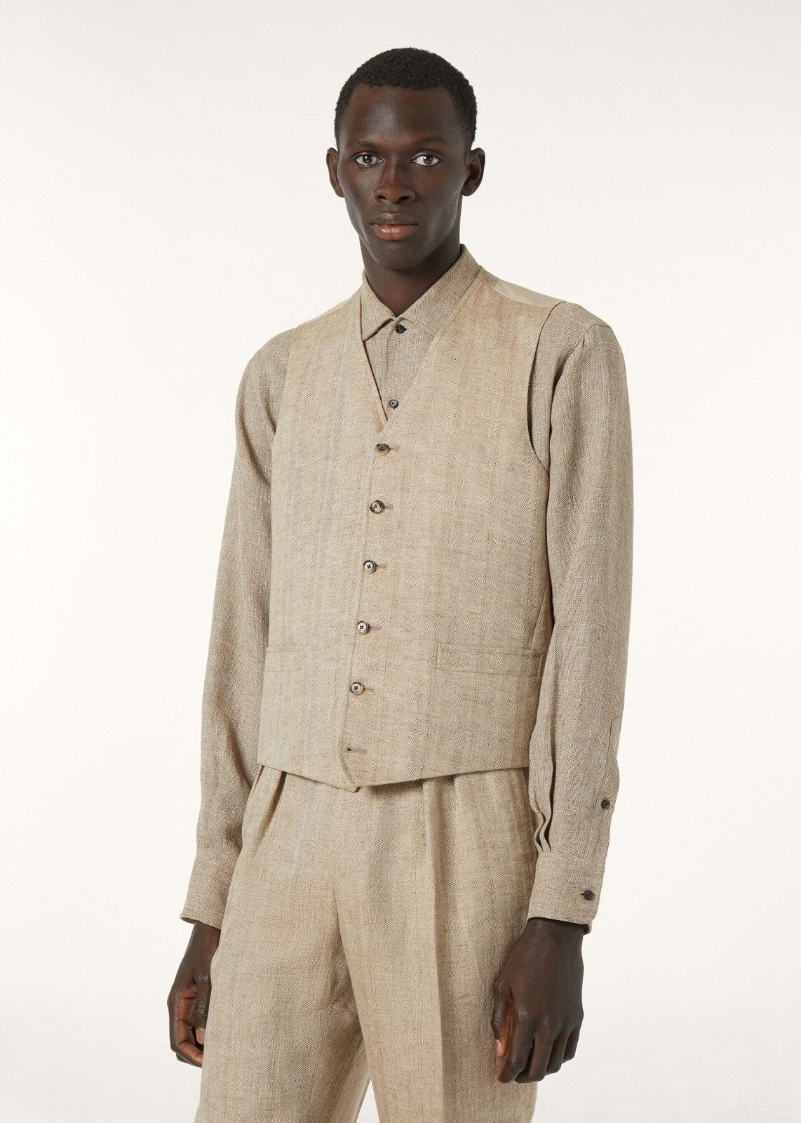 Loro Piana o1srvl11e0526 FAP5379 Eduard Jacket and Vest in Beige Size US S / EU 44-46 / 1 - 4 Thumbnail