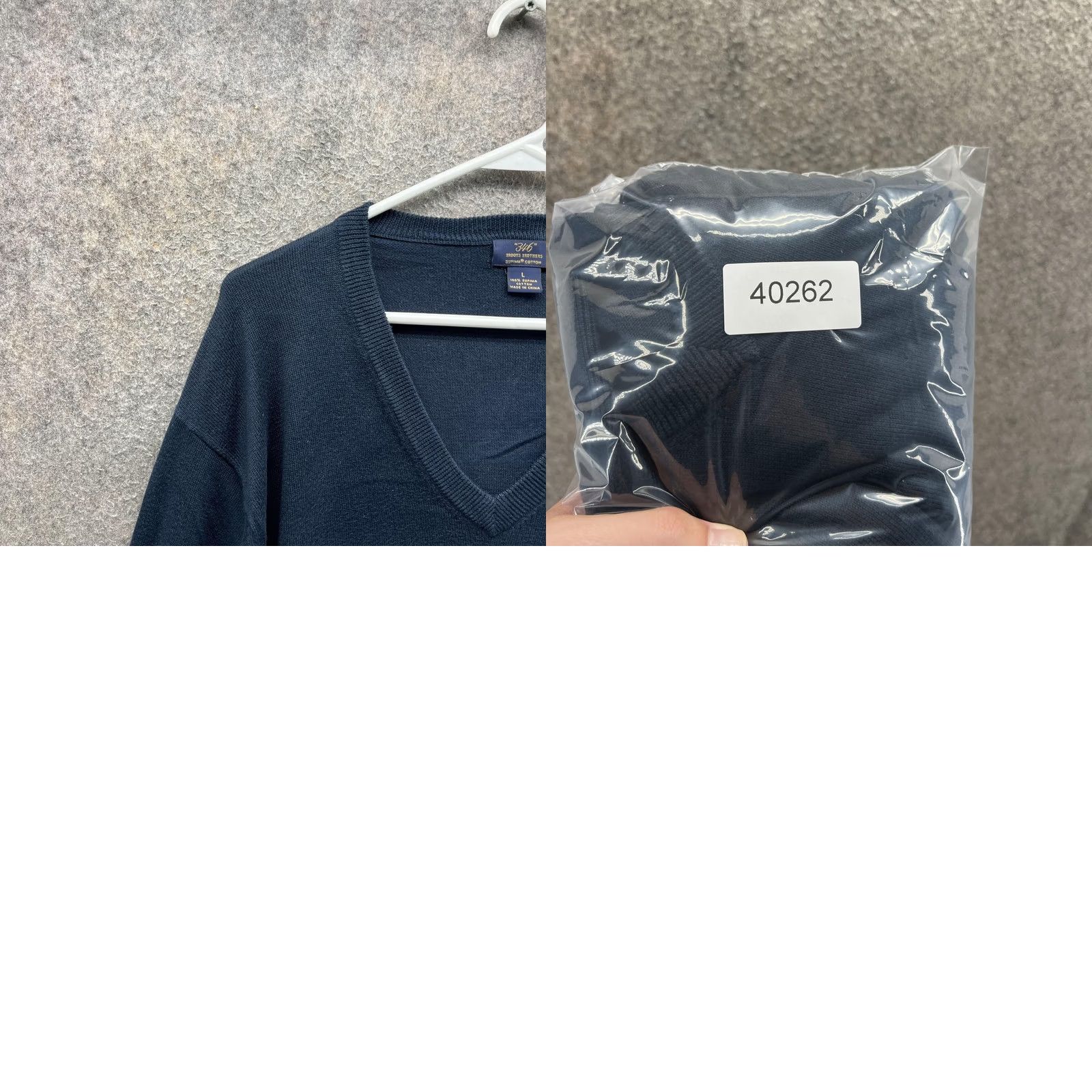 Brooks Brothers VINTAGE Brooks Brothers 346 Sweater Mens Large Blue Supima Cotton V-Neck Pullover Size US L / EU 52-54 / 3 - 8 Thumbnail